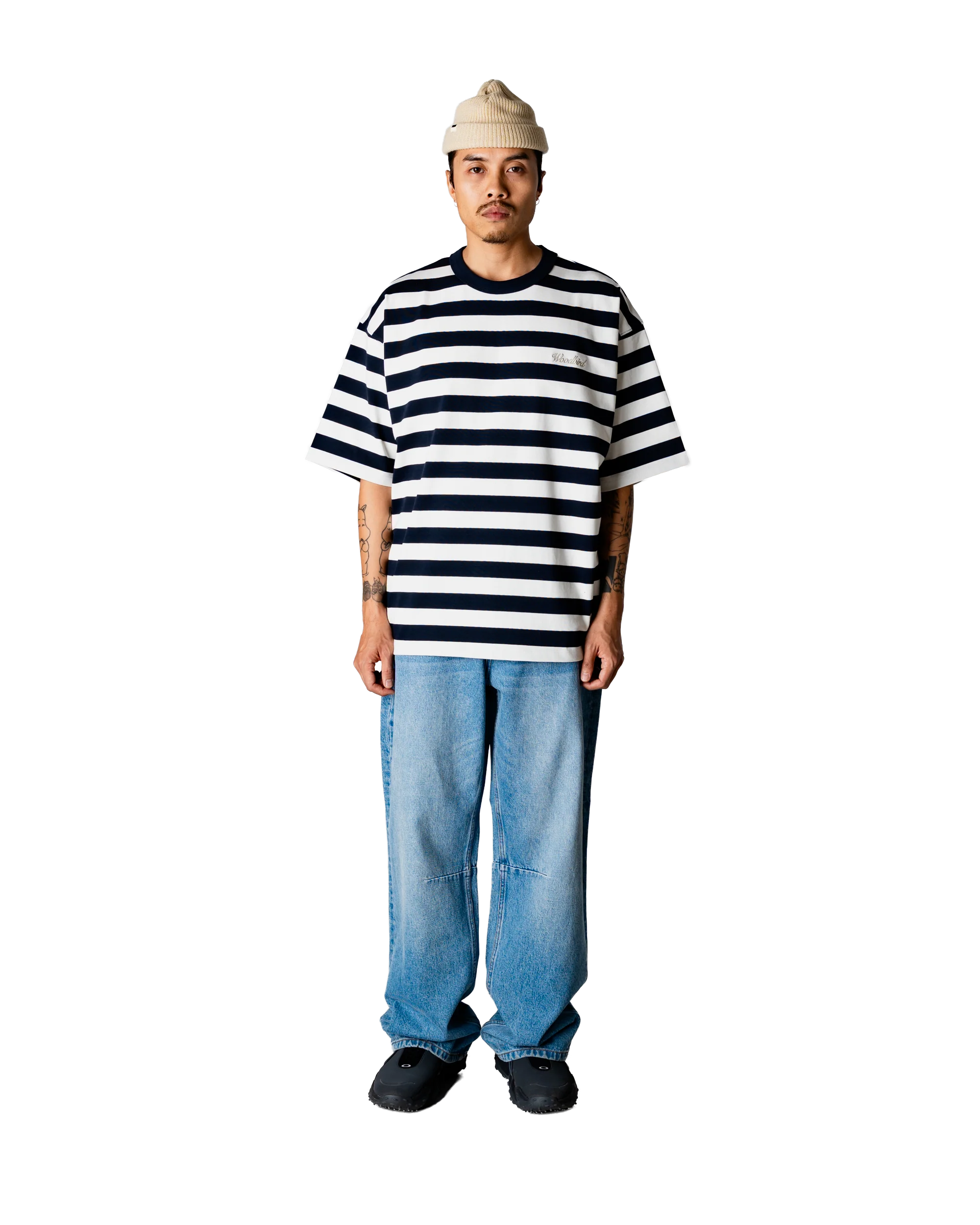 Beam Stripe Tee | Dark Navy