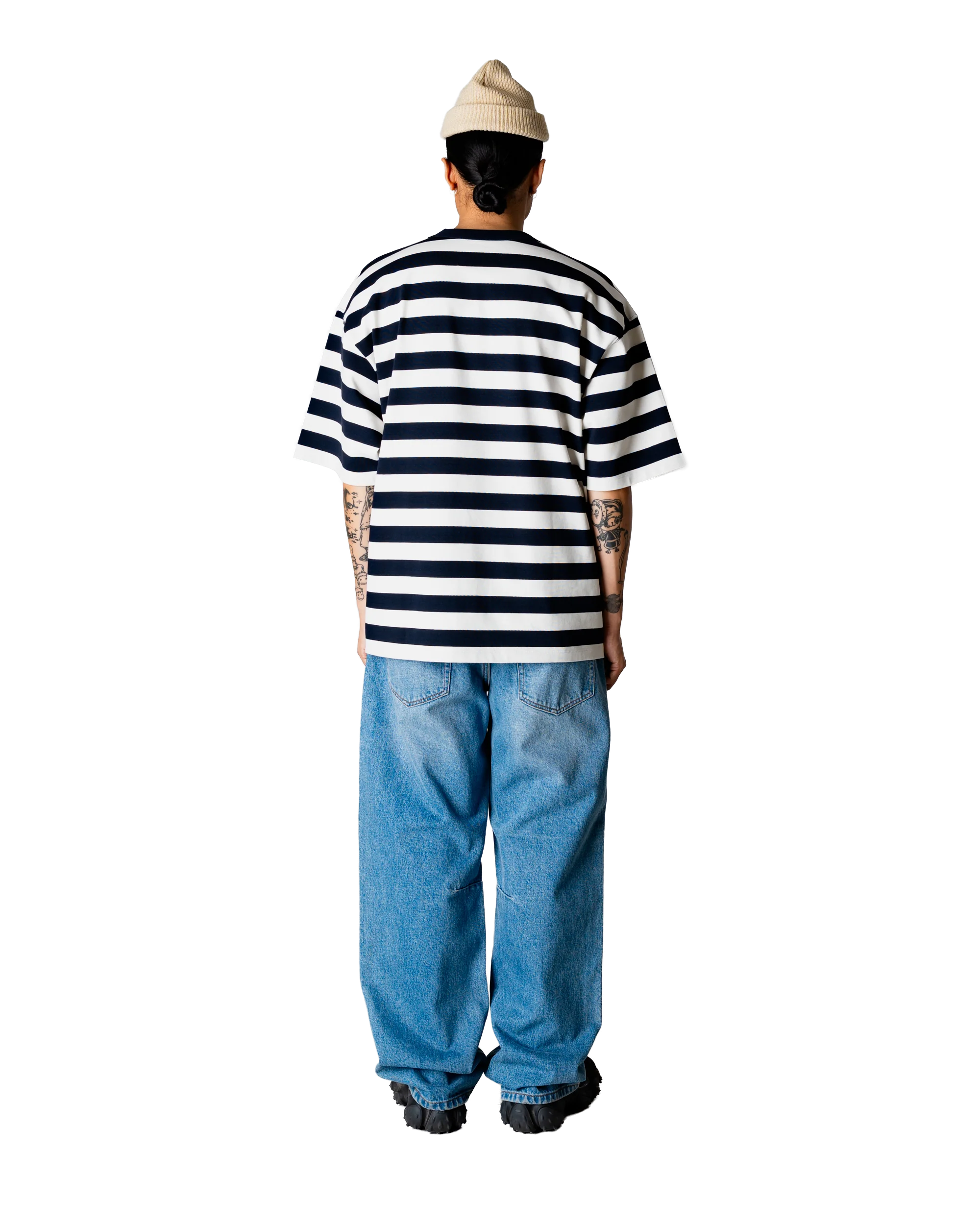 Beam Stripe Tee | Dark Navy