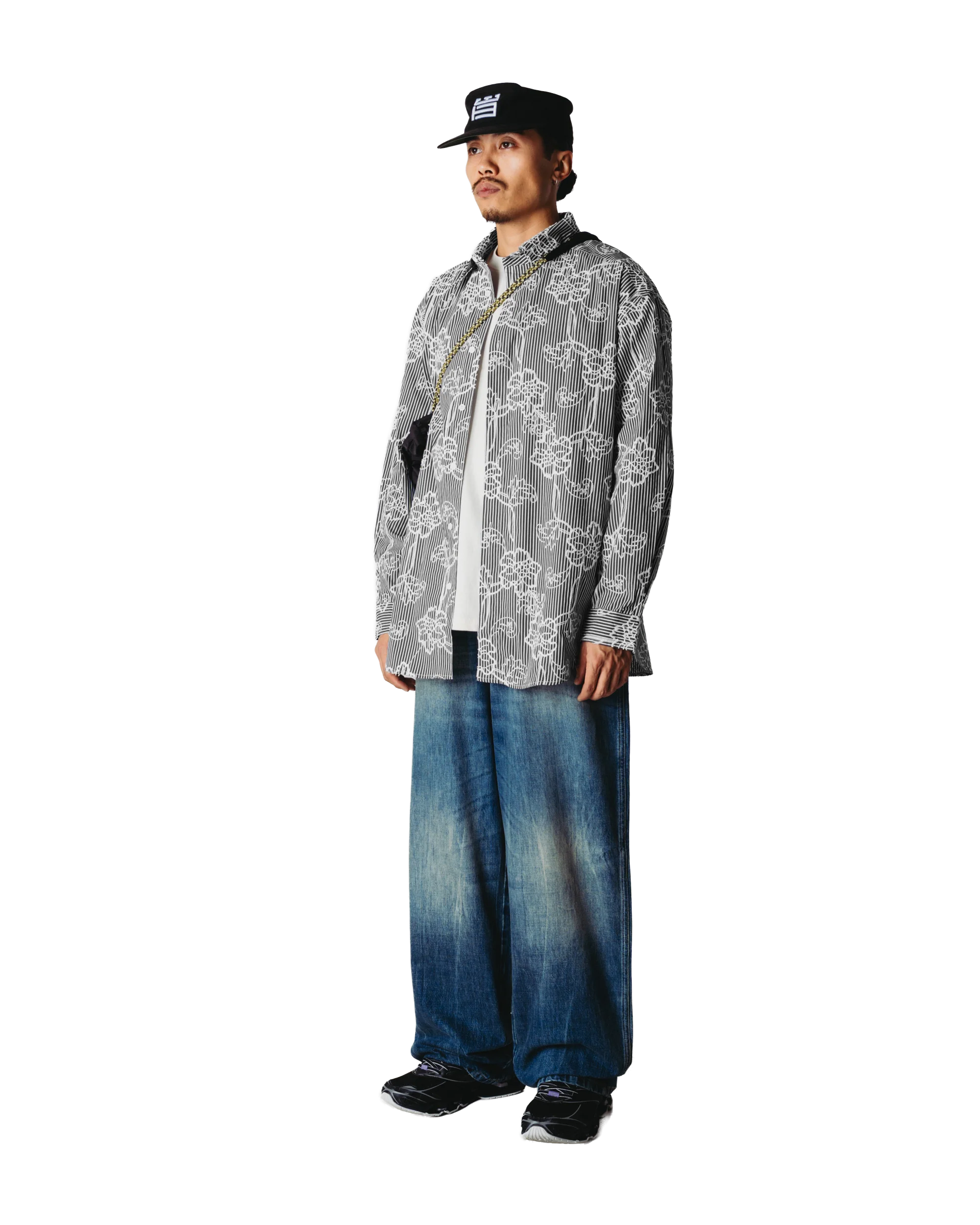 Brooks Emb Shirt | Black-white