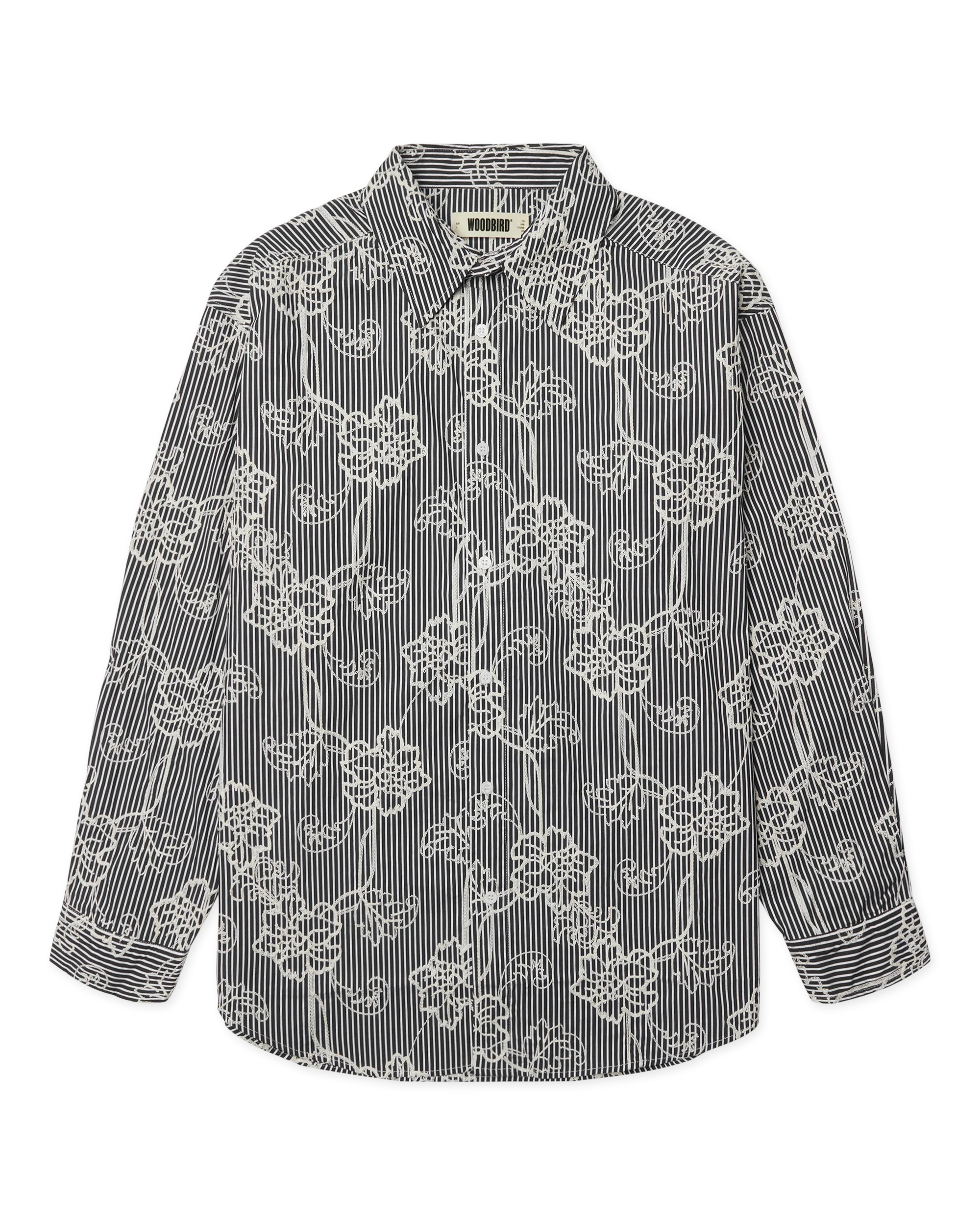 Brooks Emb Shirt | Black-white
