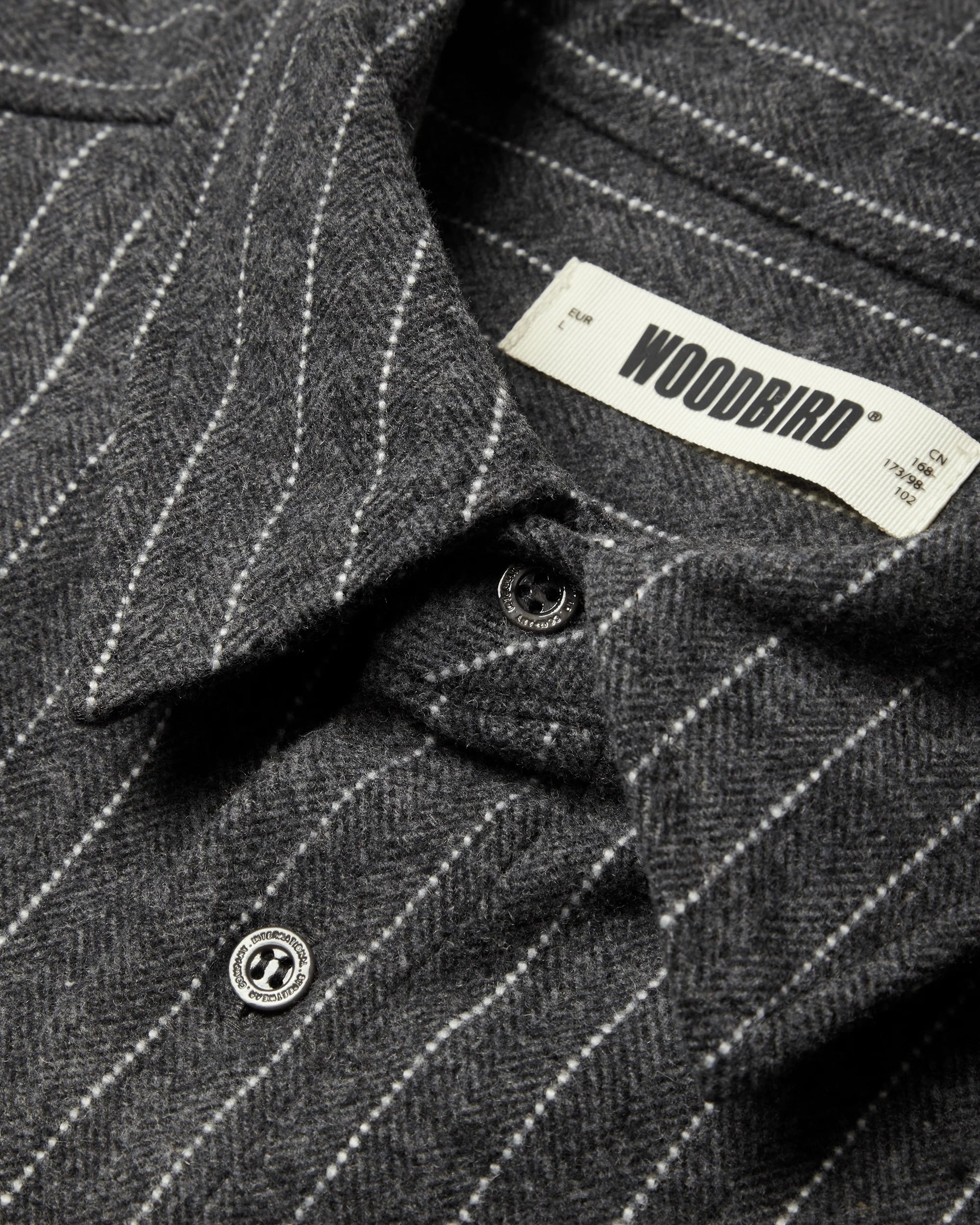 Buzo Herringbone Shirt | Dark Grey