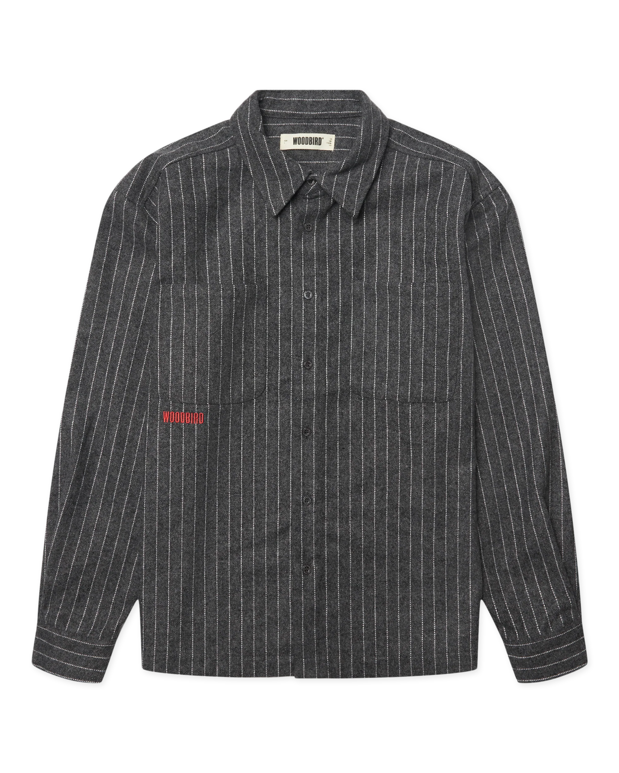 Buzo Herringbone Shirt | Dark Grey