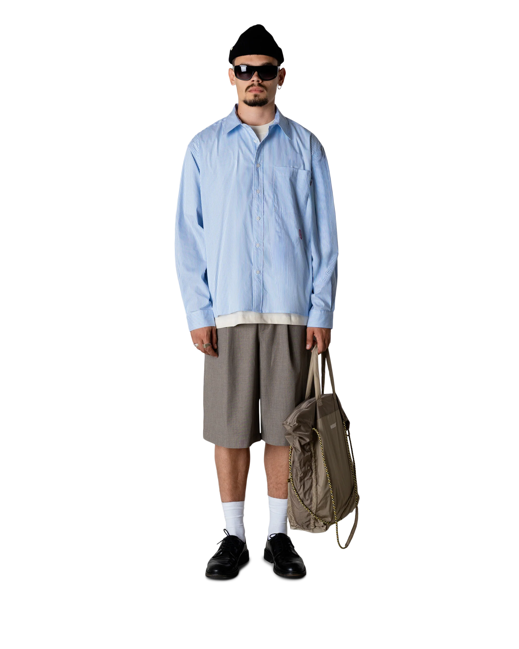 Buzo Stripe Emb Shirt | White-blue