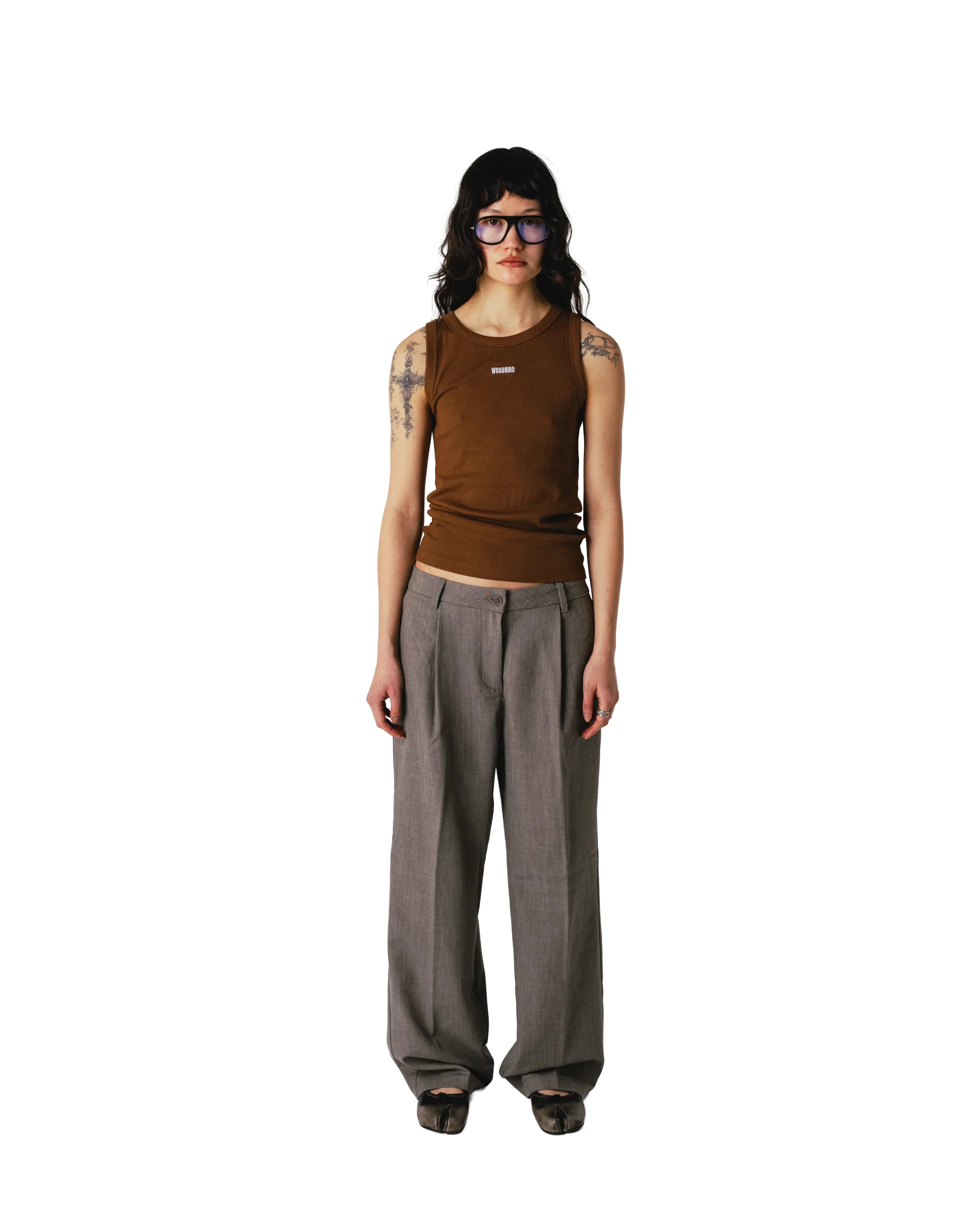 Dee Rib Tank Top | Mid Brown