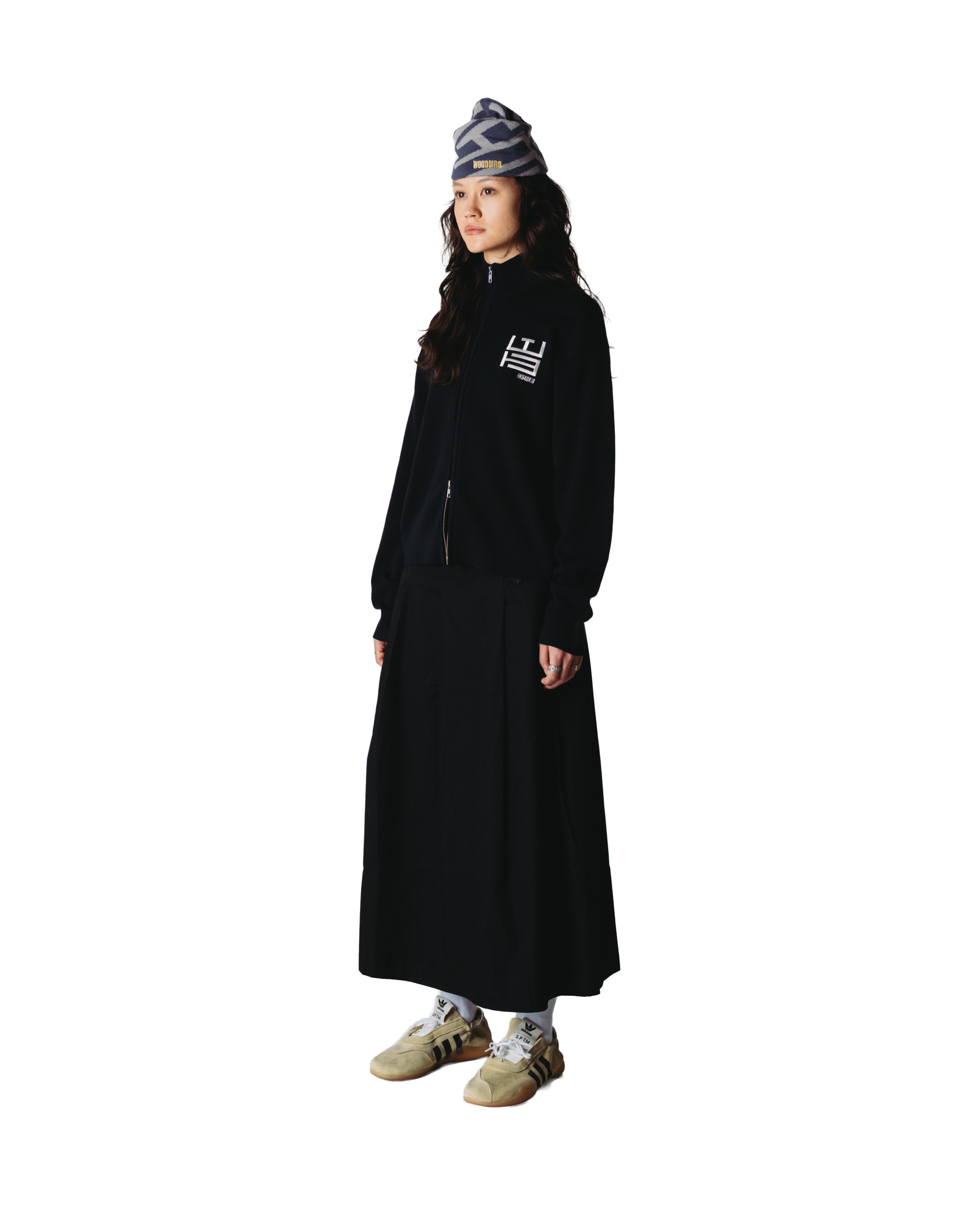 Fang Full Zip Cardigan | Black