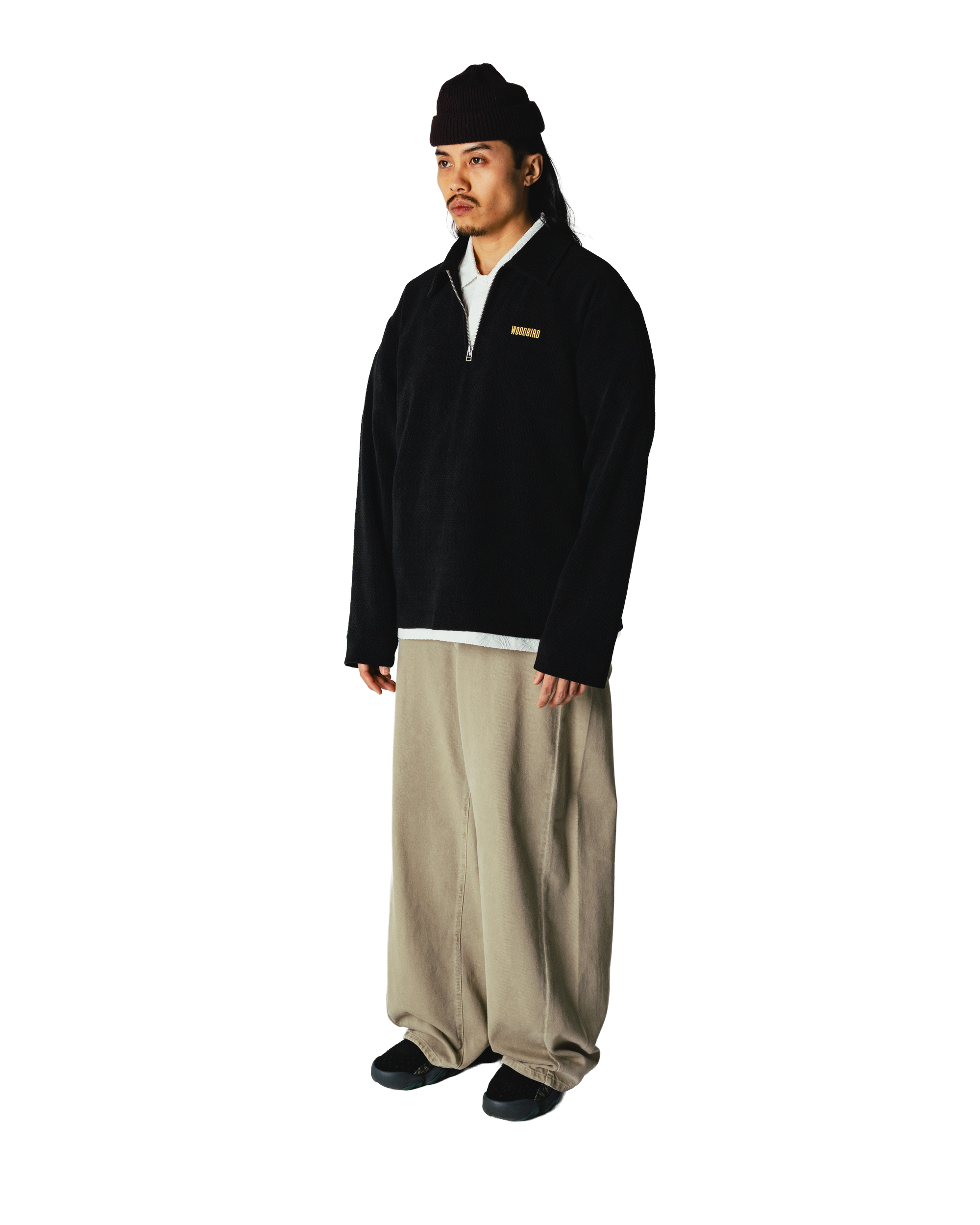 Hiro Ls Jiu Zip Polo | Black