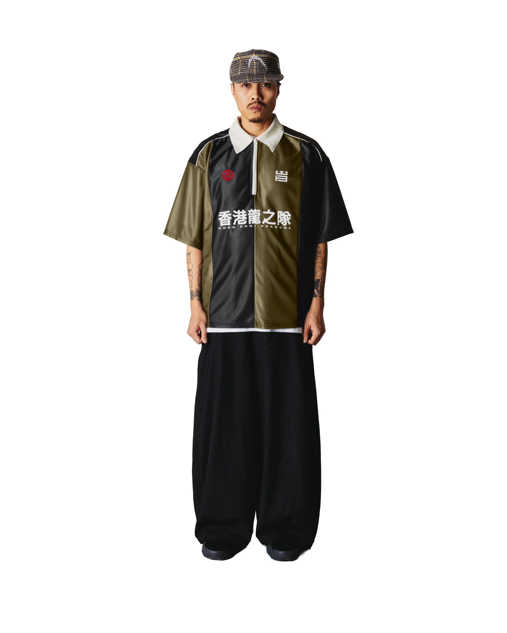 Hiro Sport Zip Polo | Dark Olive