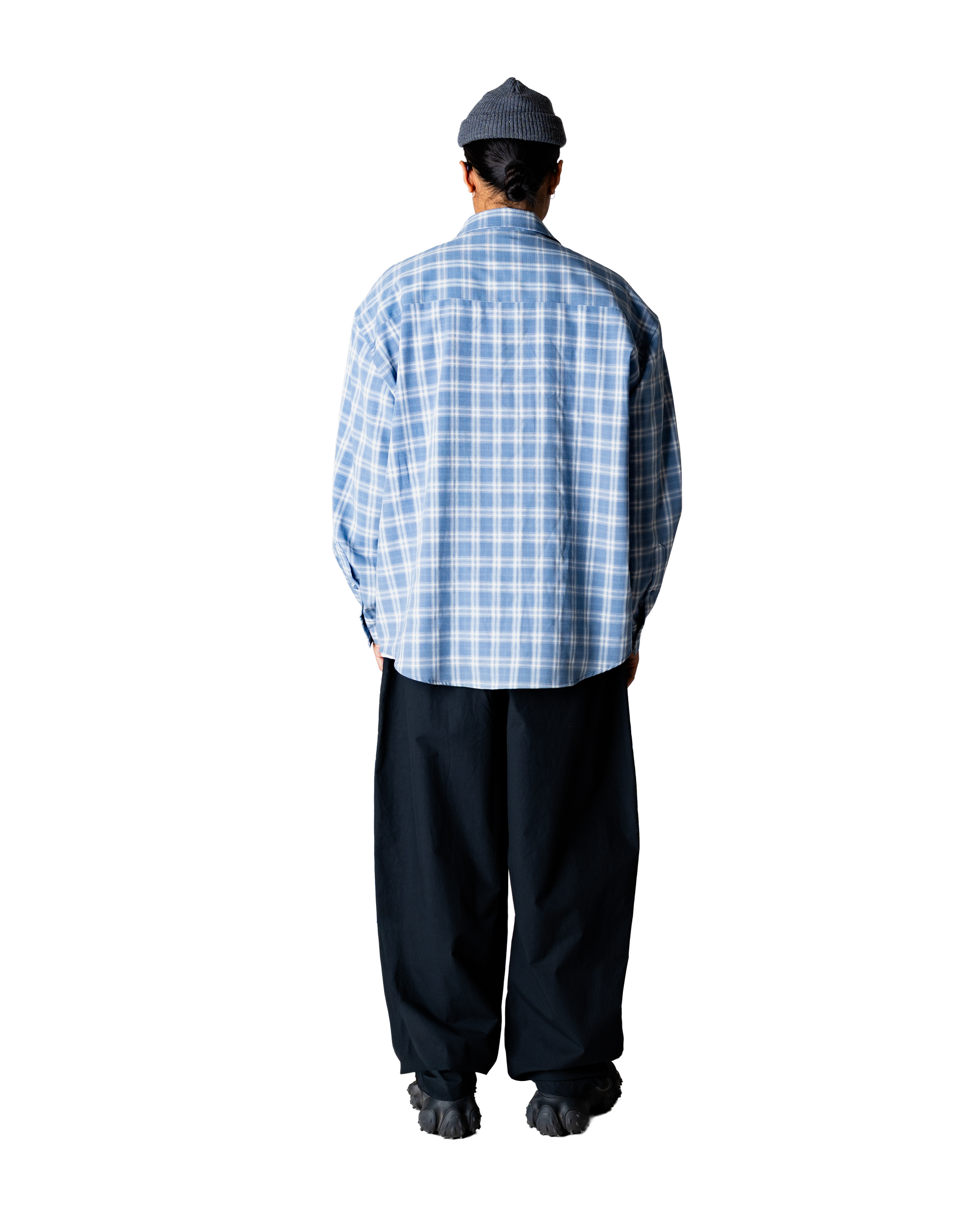 Jong Dobby Check Shirt | Light Blue