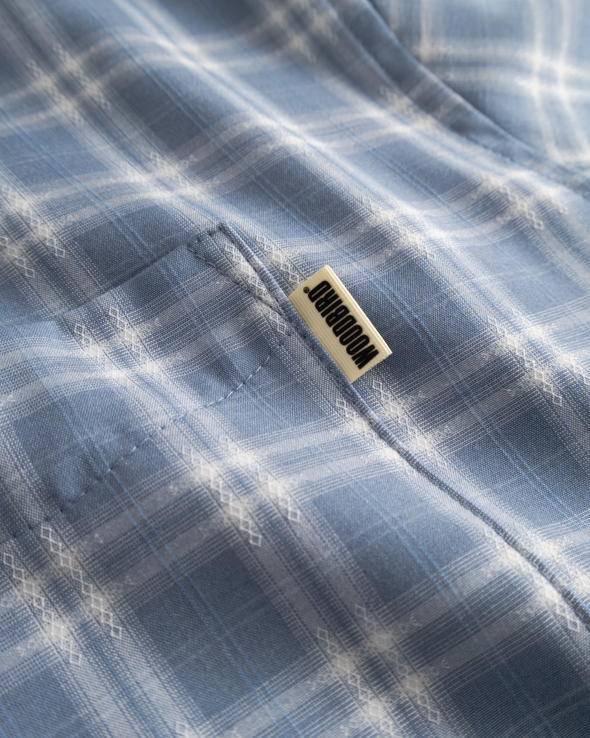 Jong Dobby Check Shirt | Light Blue