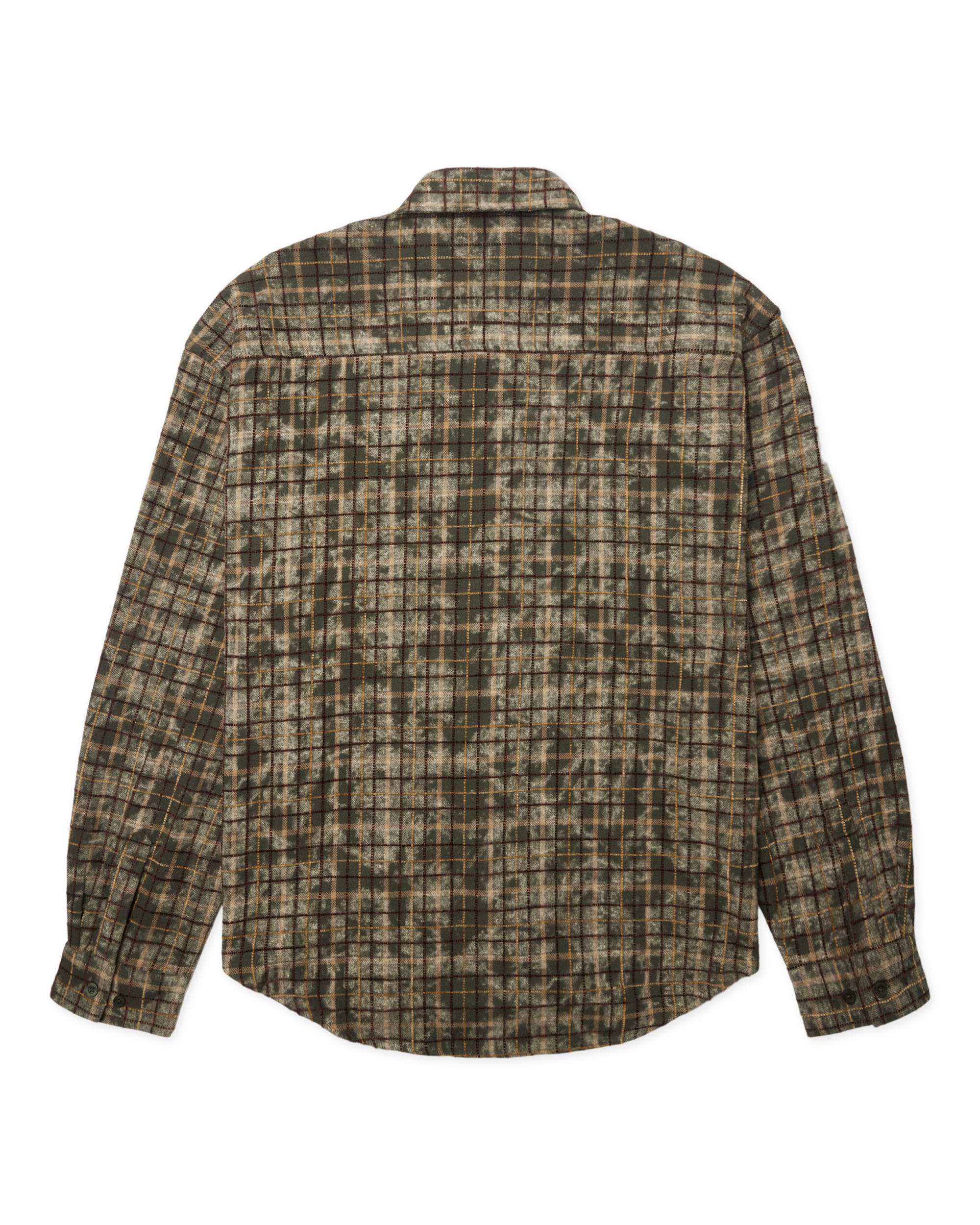Jong Wash Check Shirt | Honey-dark Olive
