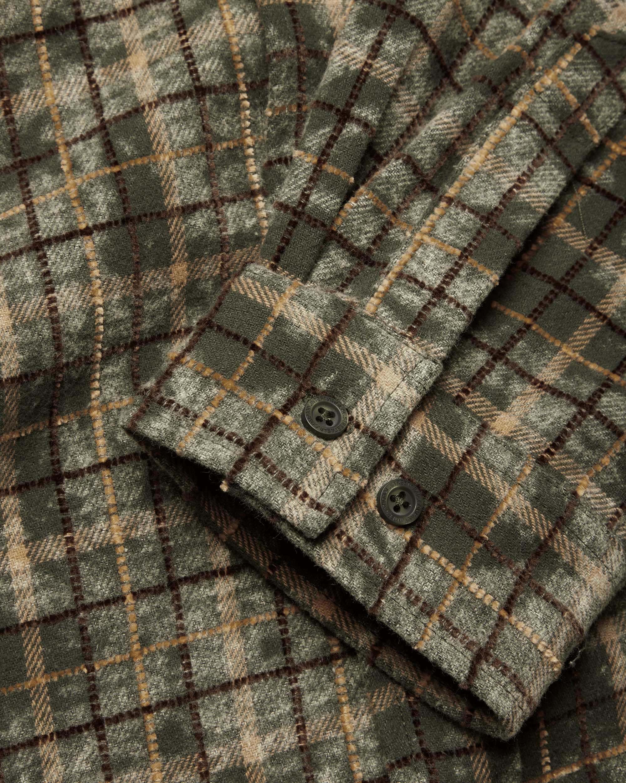 Jong Wash Check Shirt | Honey-dark Olive