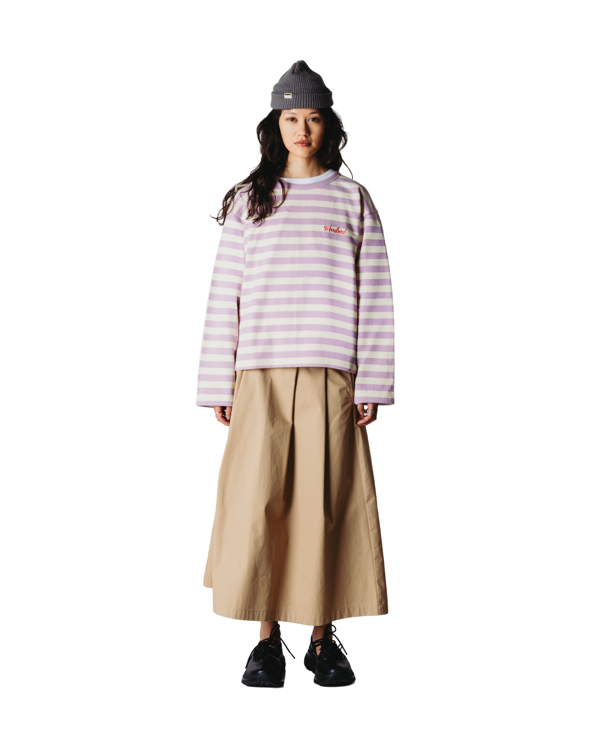 Joul Wide Sleeve Stripe Tee | White-pink