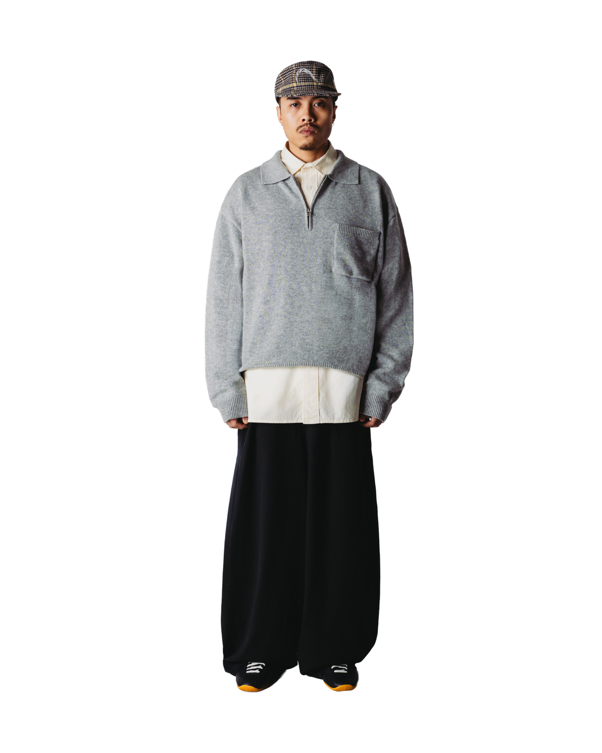 Kang 1/2 Zip Polo | Grey