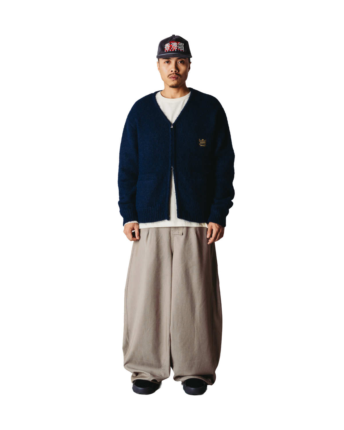 Koon Zip Tiger Cardigan | Navy