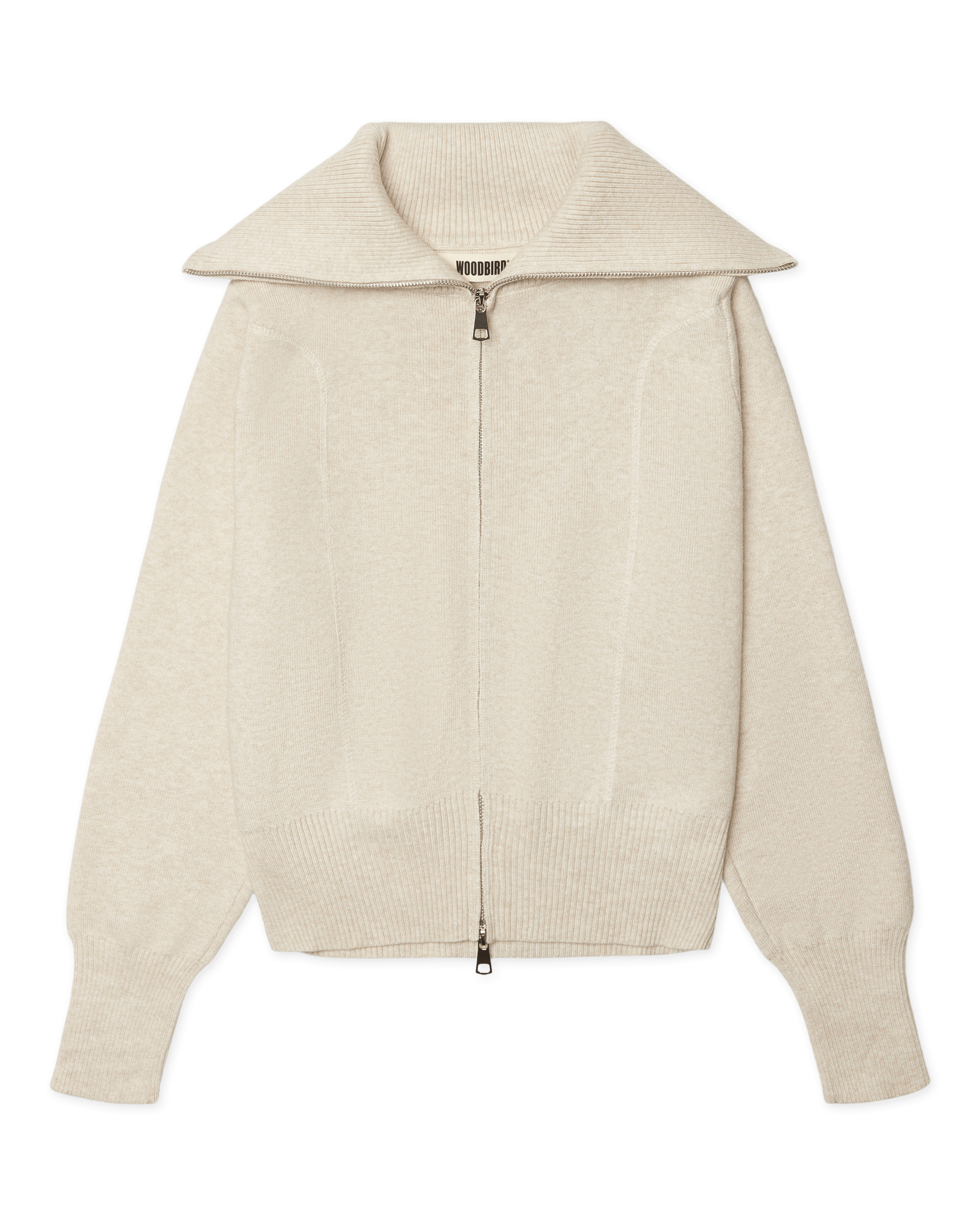 Lily Full Zip Cardigan | Light Sand