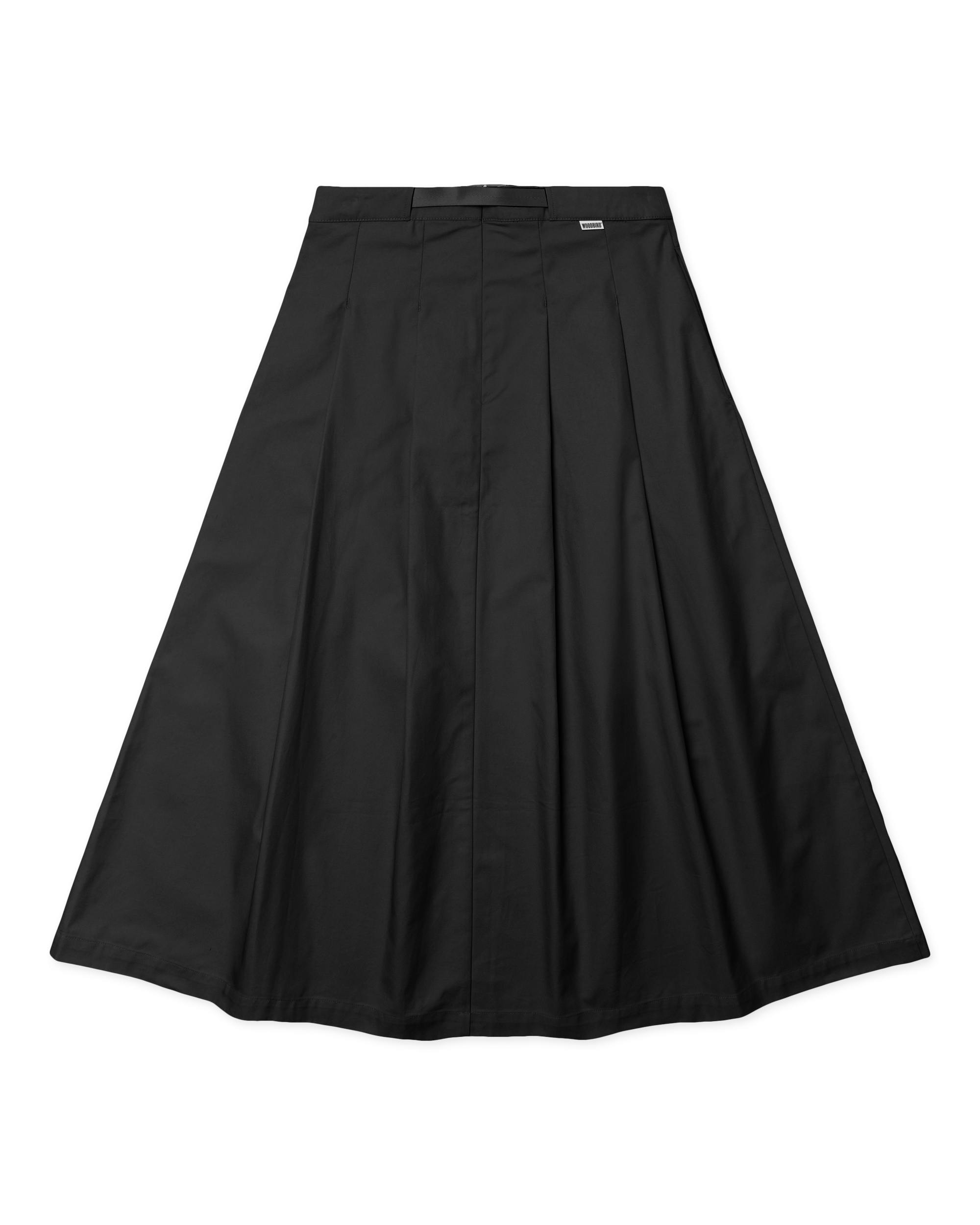 Mia Pleat Twill Skirt | Black