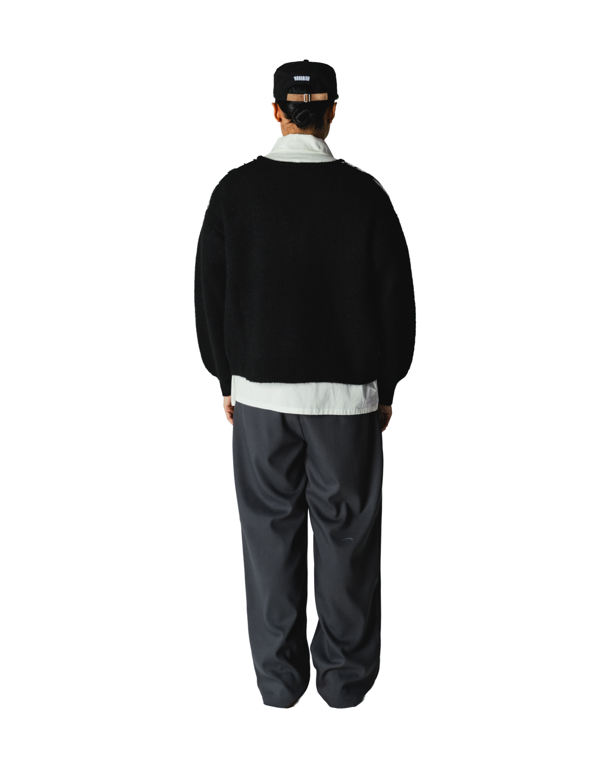 Oni Zebra Zip Cardigan | Black-white
