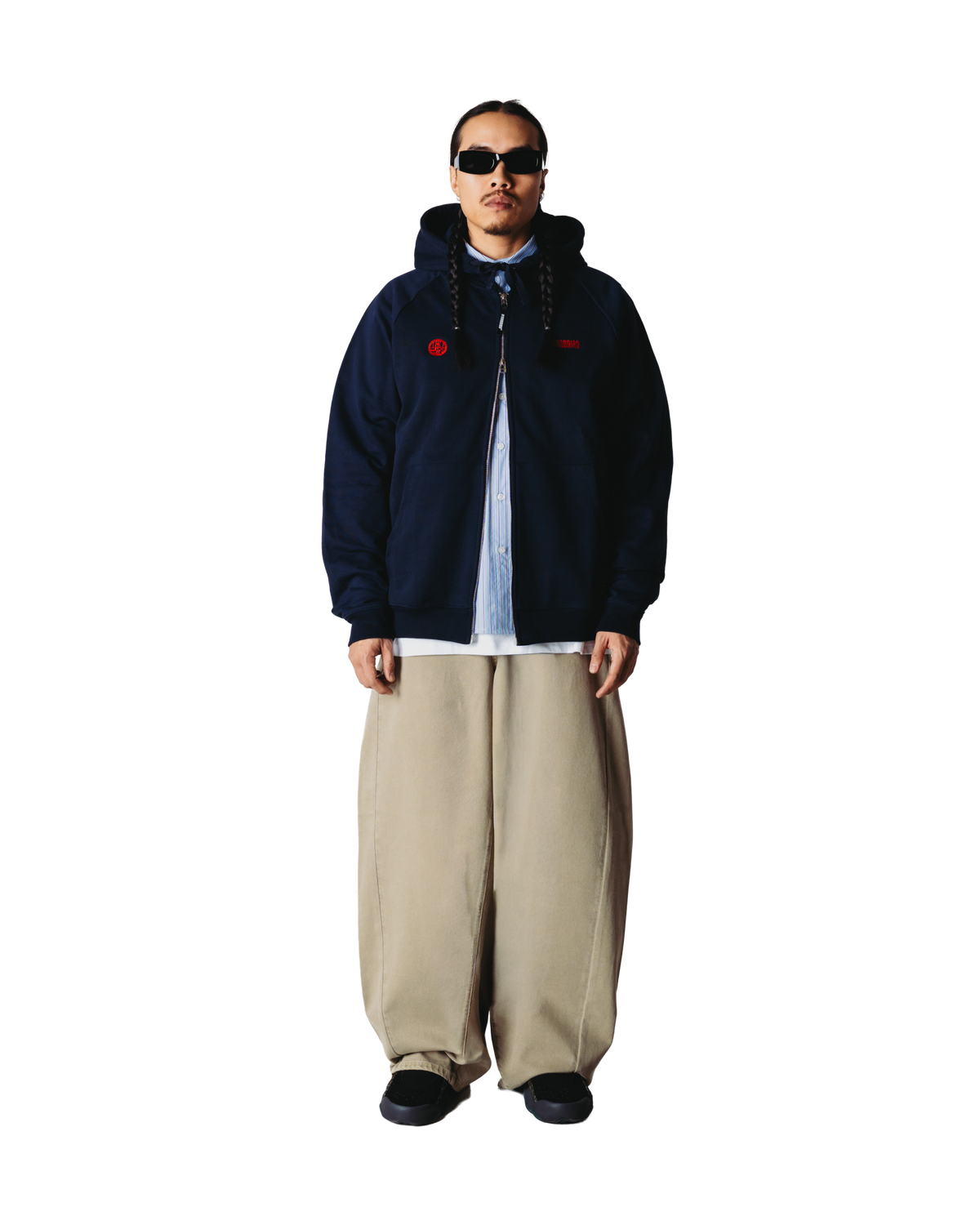 Paw Emblem Zip Hoodie | Dark Navy