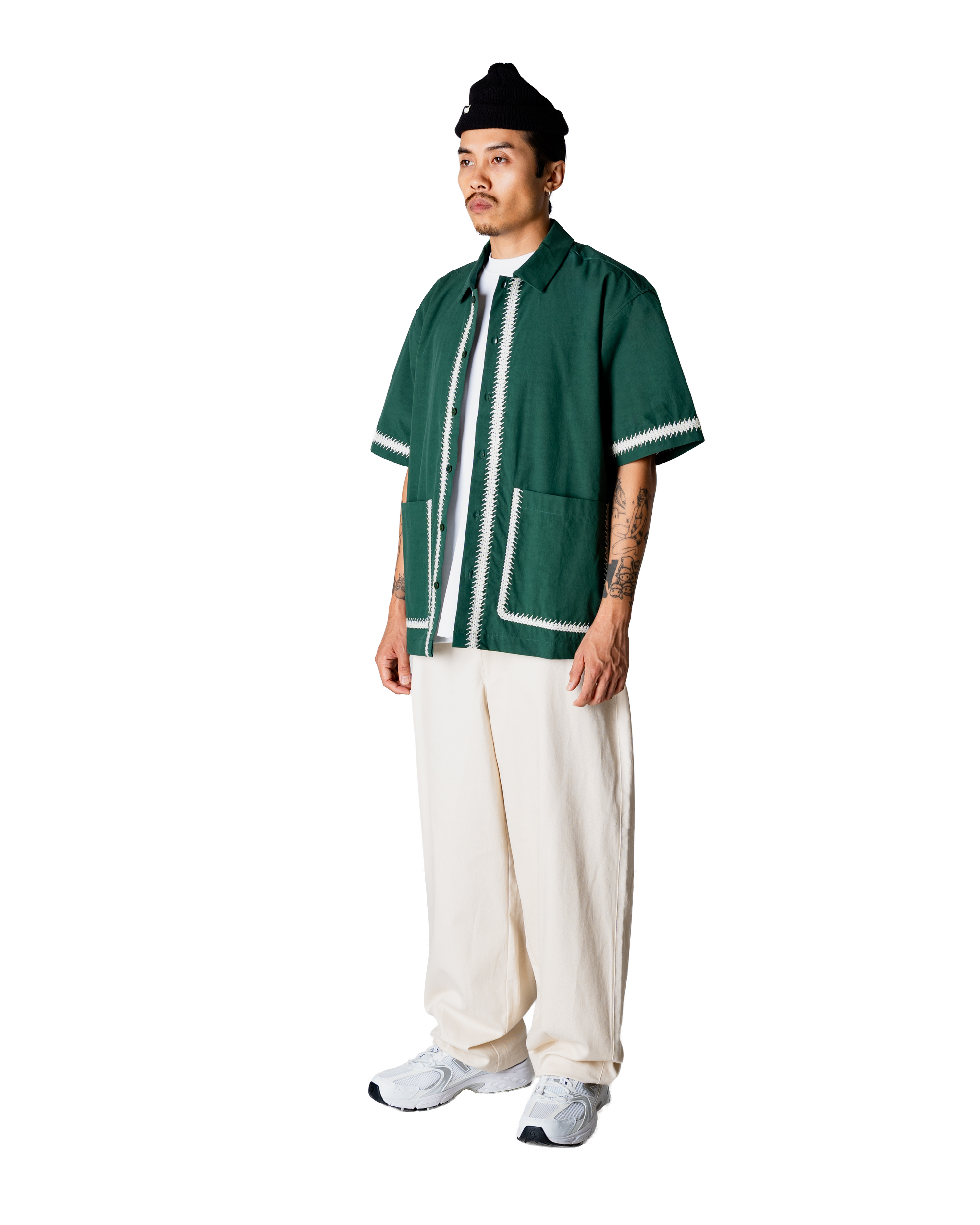 Wang Line Shirt | Pine Green