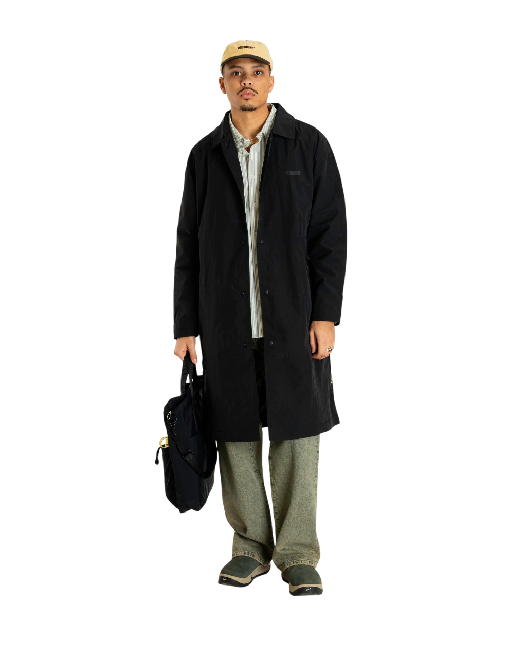 Wing Nylon Coat | Black