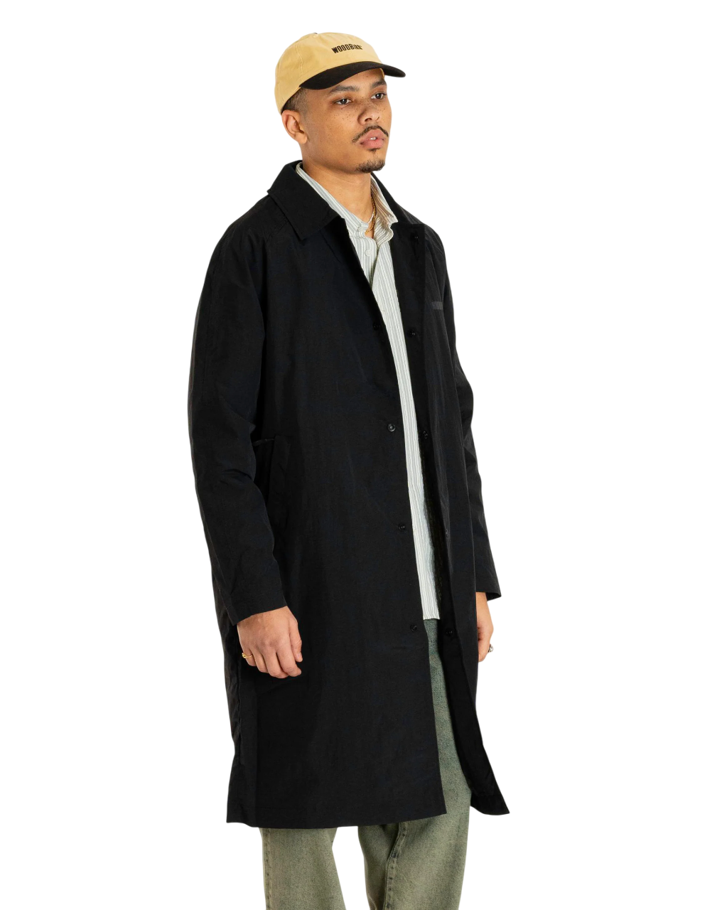 Wing Nylon Coat | Black