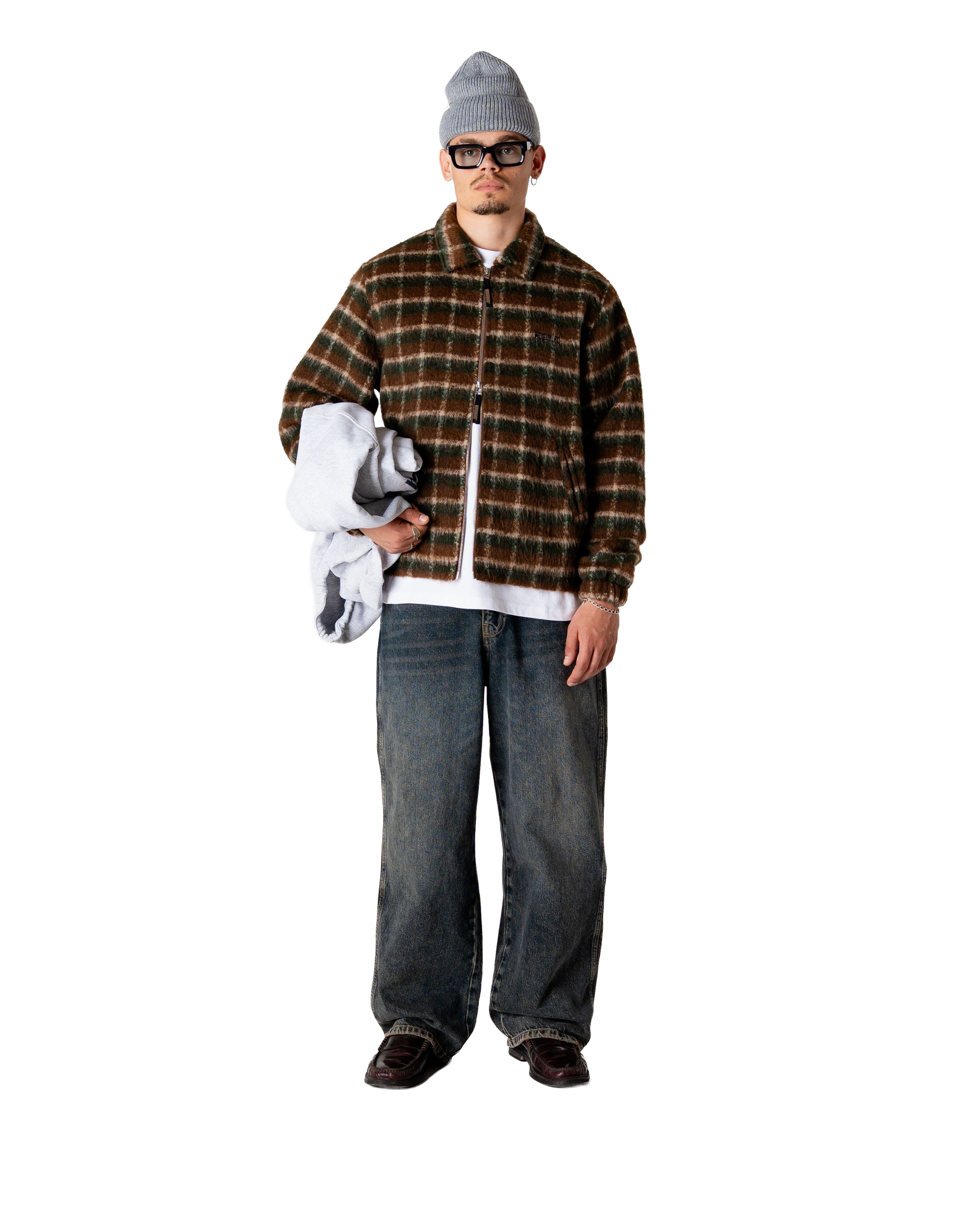 Youth Fuzzy Jacket | Dark Green