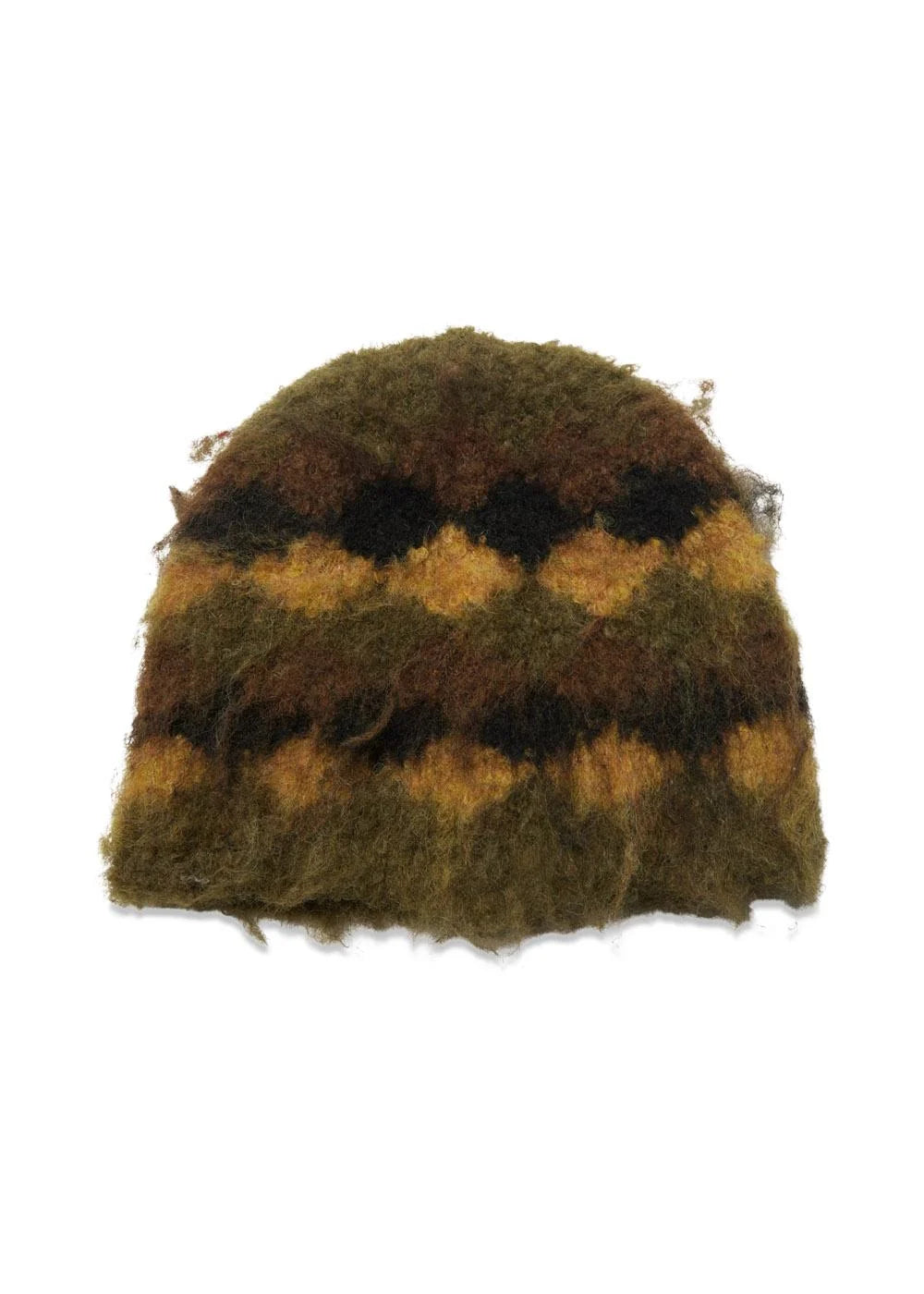 Yan Check Hairy Beanie | Black