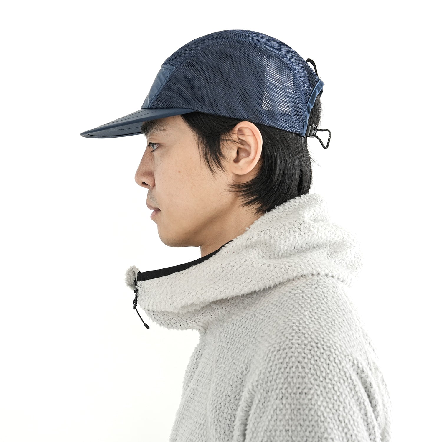 Double Mesh Feather Cap | Blue