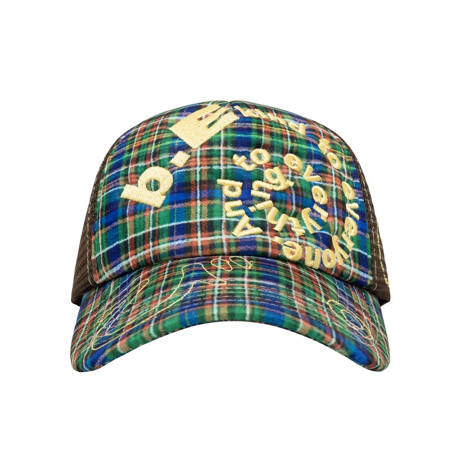 Bi Foam Trucker Hat | Highland Tartan / Brown
