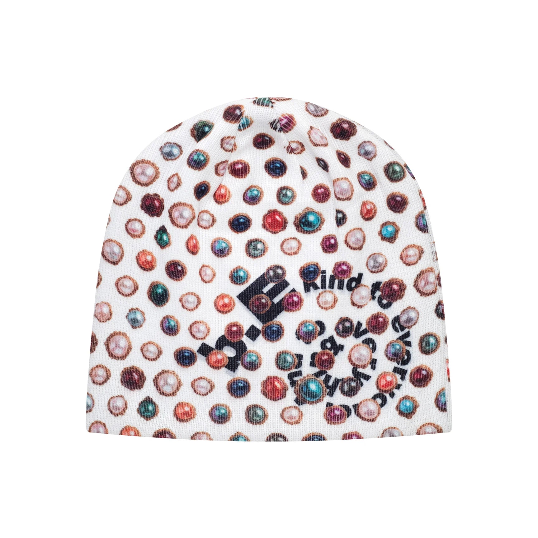 Jewel Beanie (White / Black)