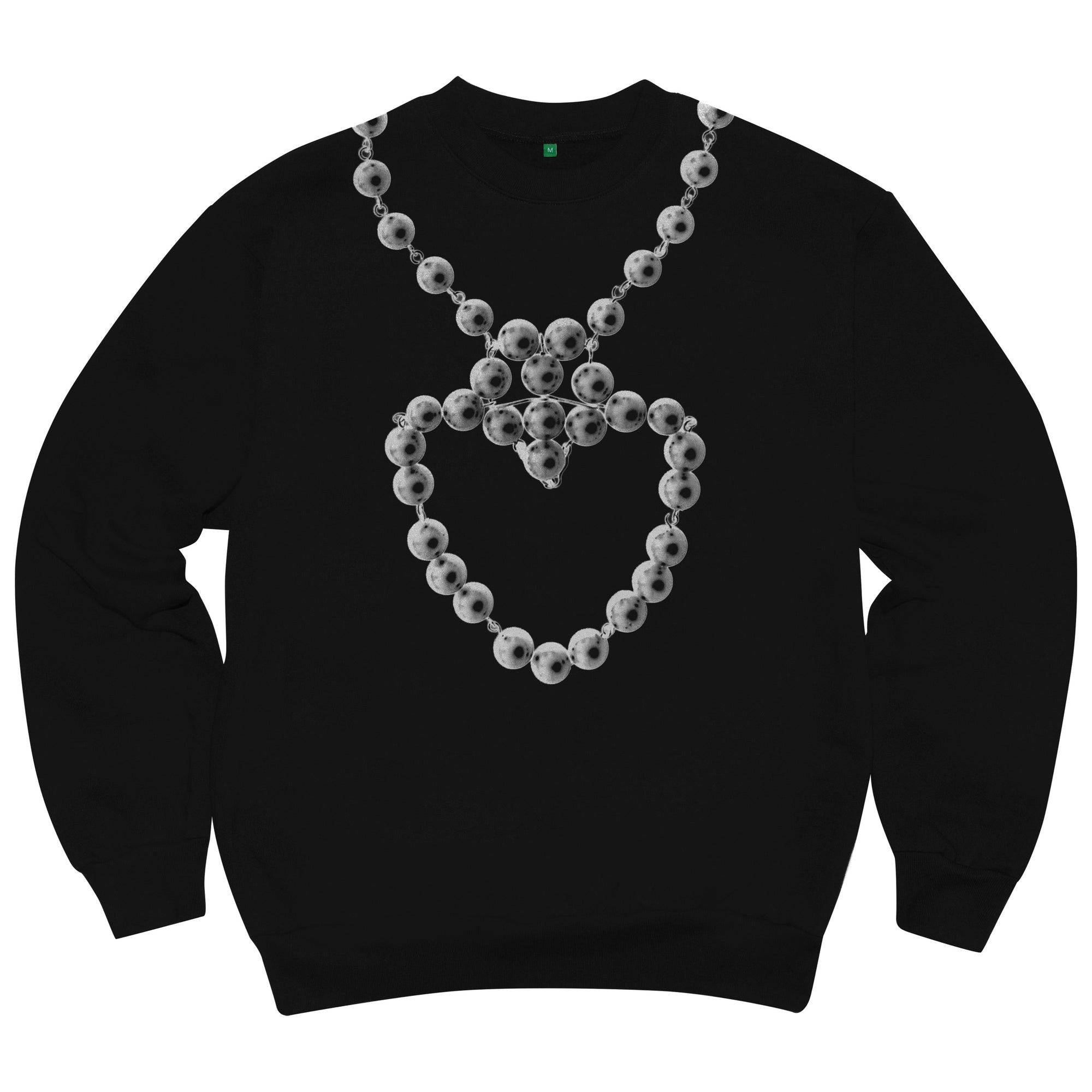 B.eautiful X Leo Gon’do Heart Chain Crewneck | Heather Grey
