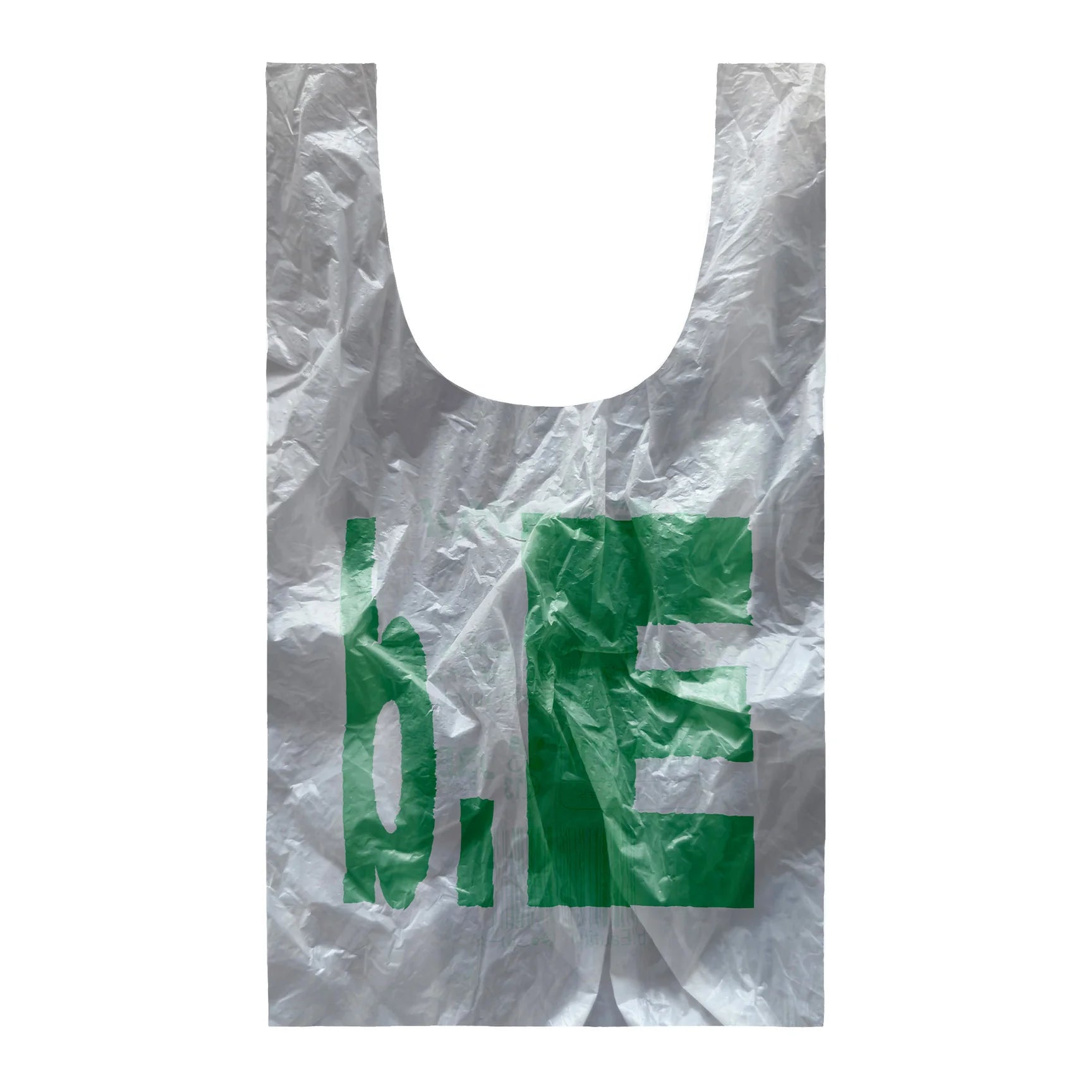 Plastic Reusable Bag Standard (White / Green)