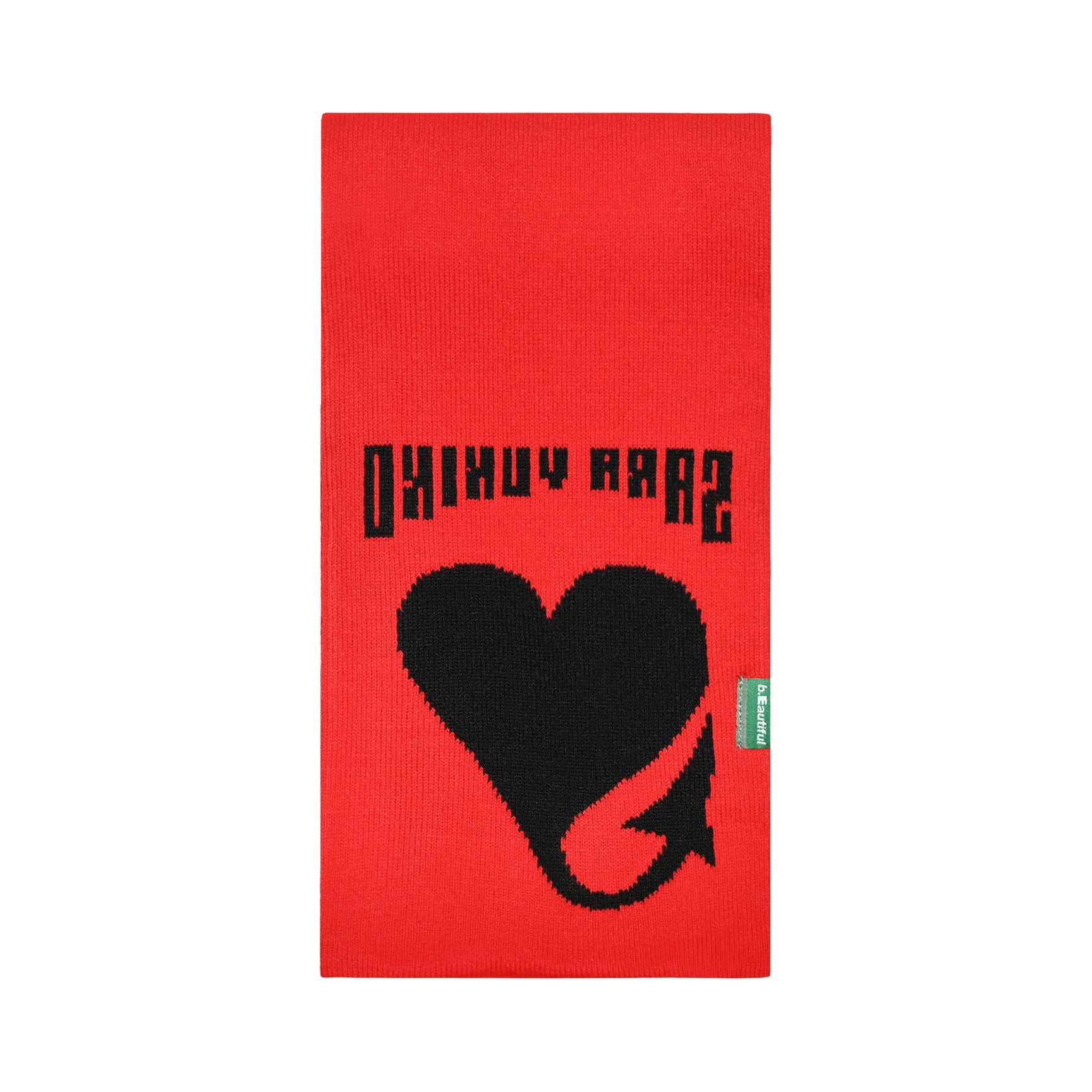 b.Eautiful x Sara Yukiko Infinity Knit Scarf (Red / Rainbow)