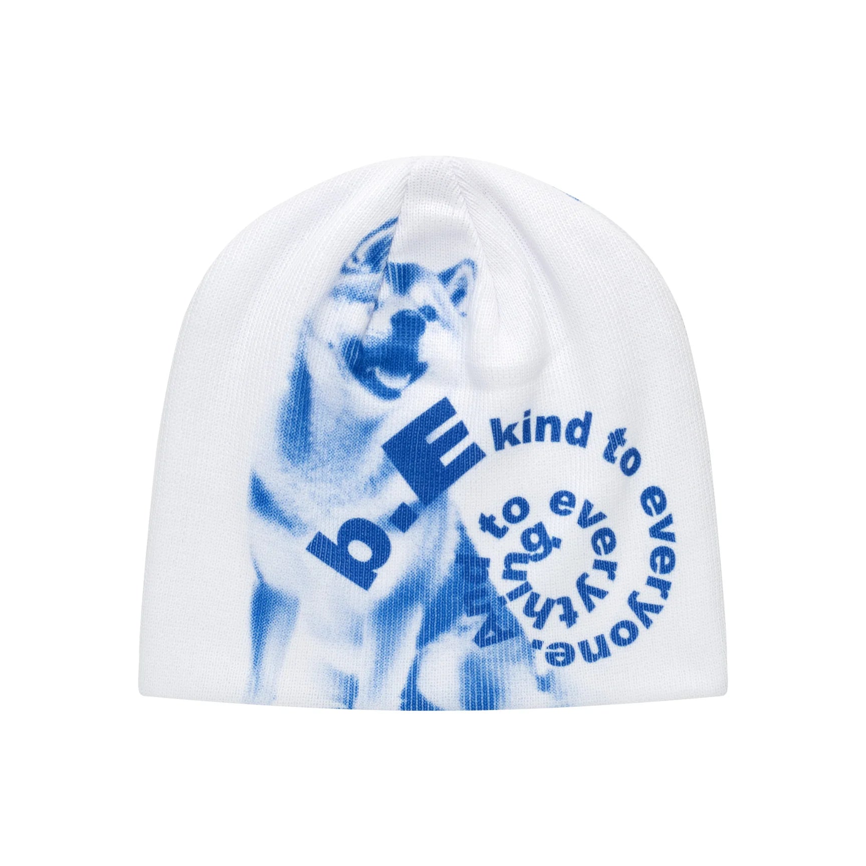 Shiba Beanie (White / Blue)