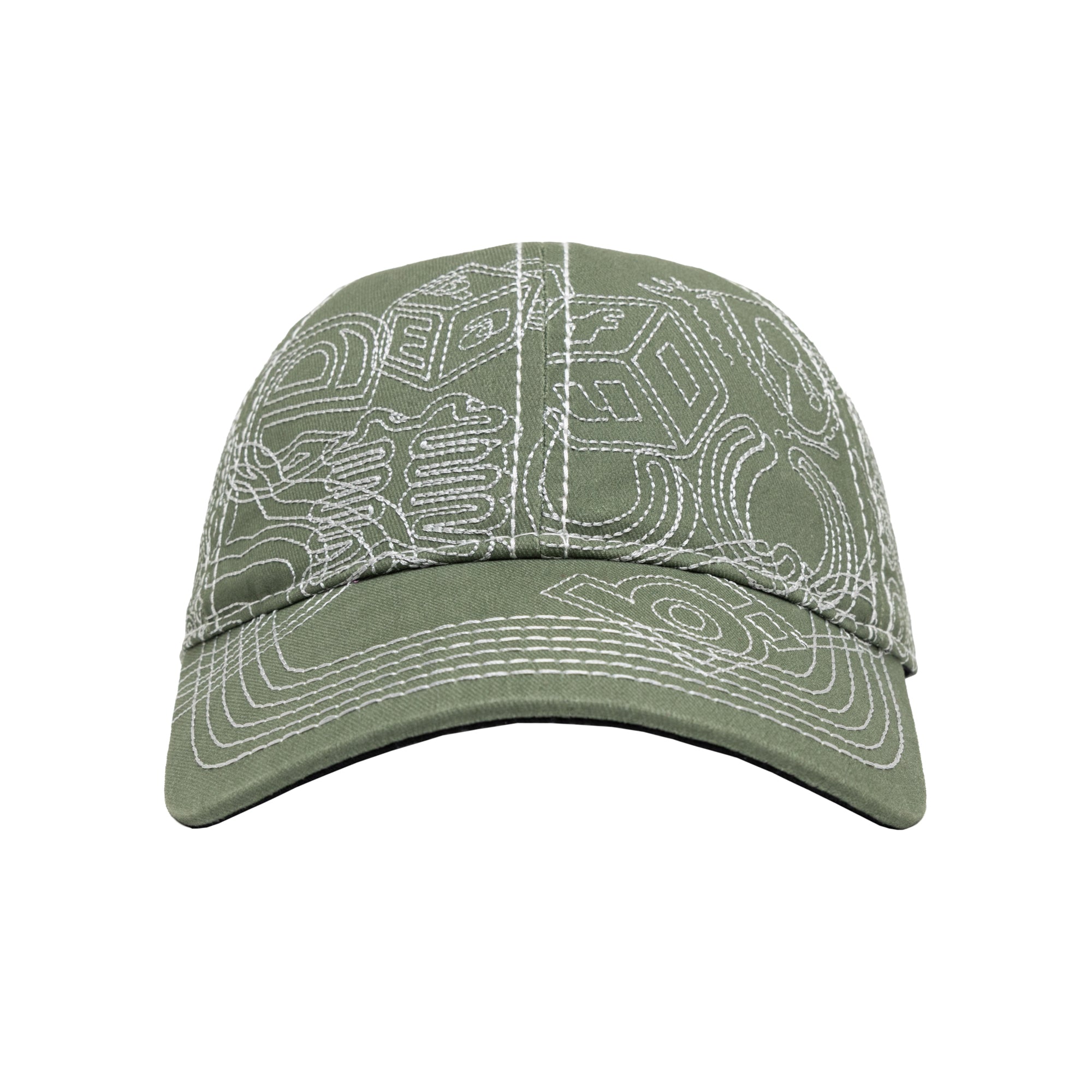 Stitch Mania 6 Panel Hat | Off-moss/Silver