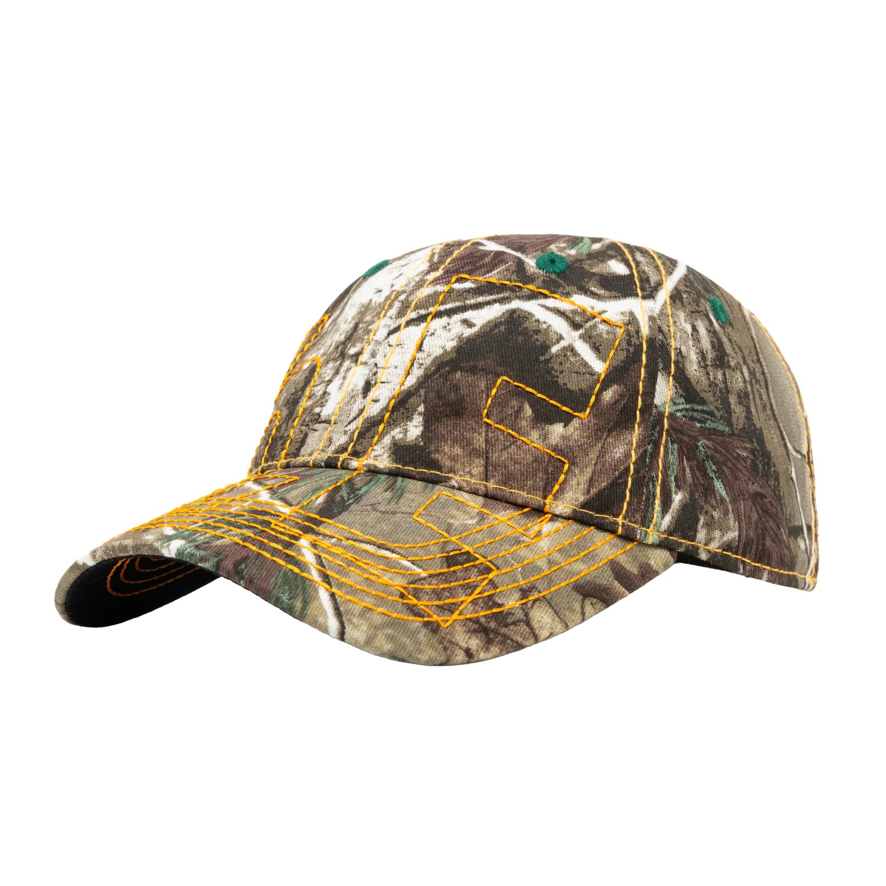 Vapor 6 Panel Hat (Brown Real Camo / Orange)