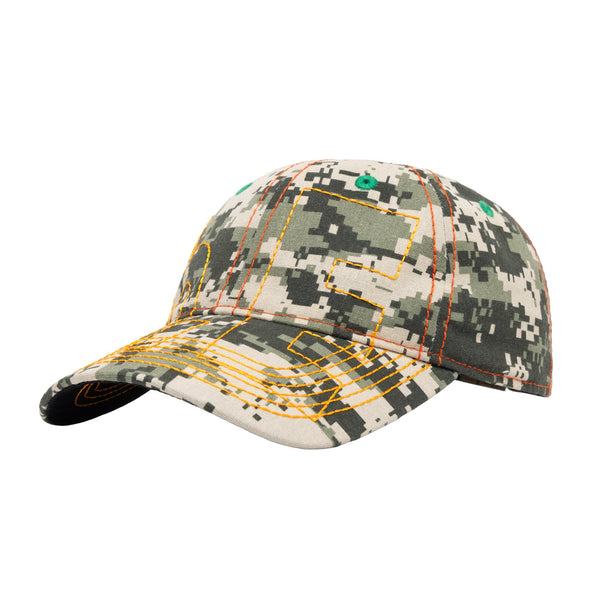 b.Eautiful Vapor 6 Panel Hat | Cala Digicamo/Orange