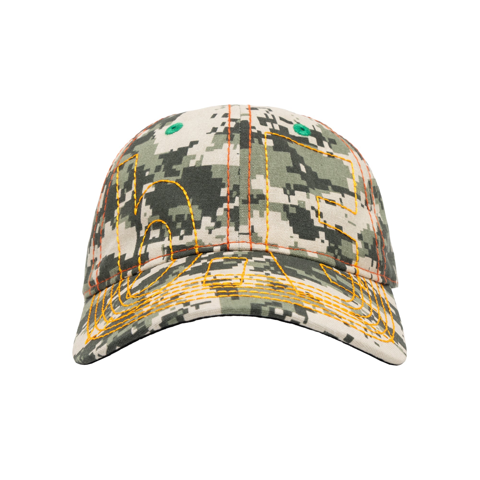 b.Eautiful Vapor 6 Panel Hat | Cala Digicamo/Orange