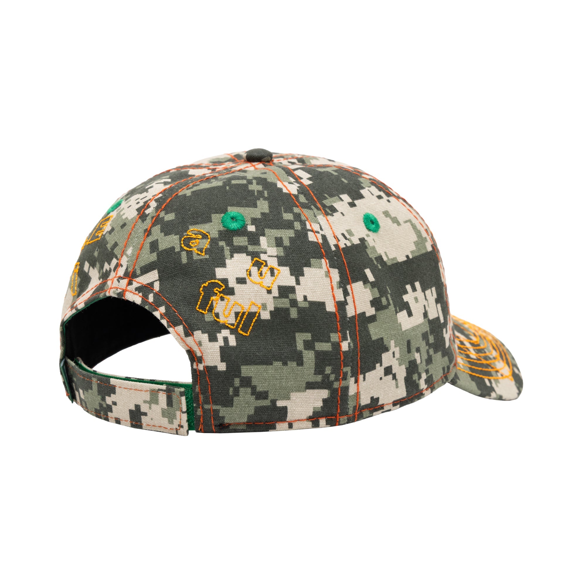 b.Eautiful Vapor 6 Panel Hat | Cala Digicamo/Orange