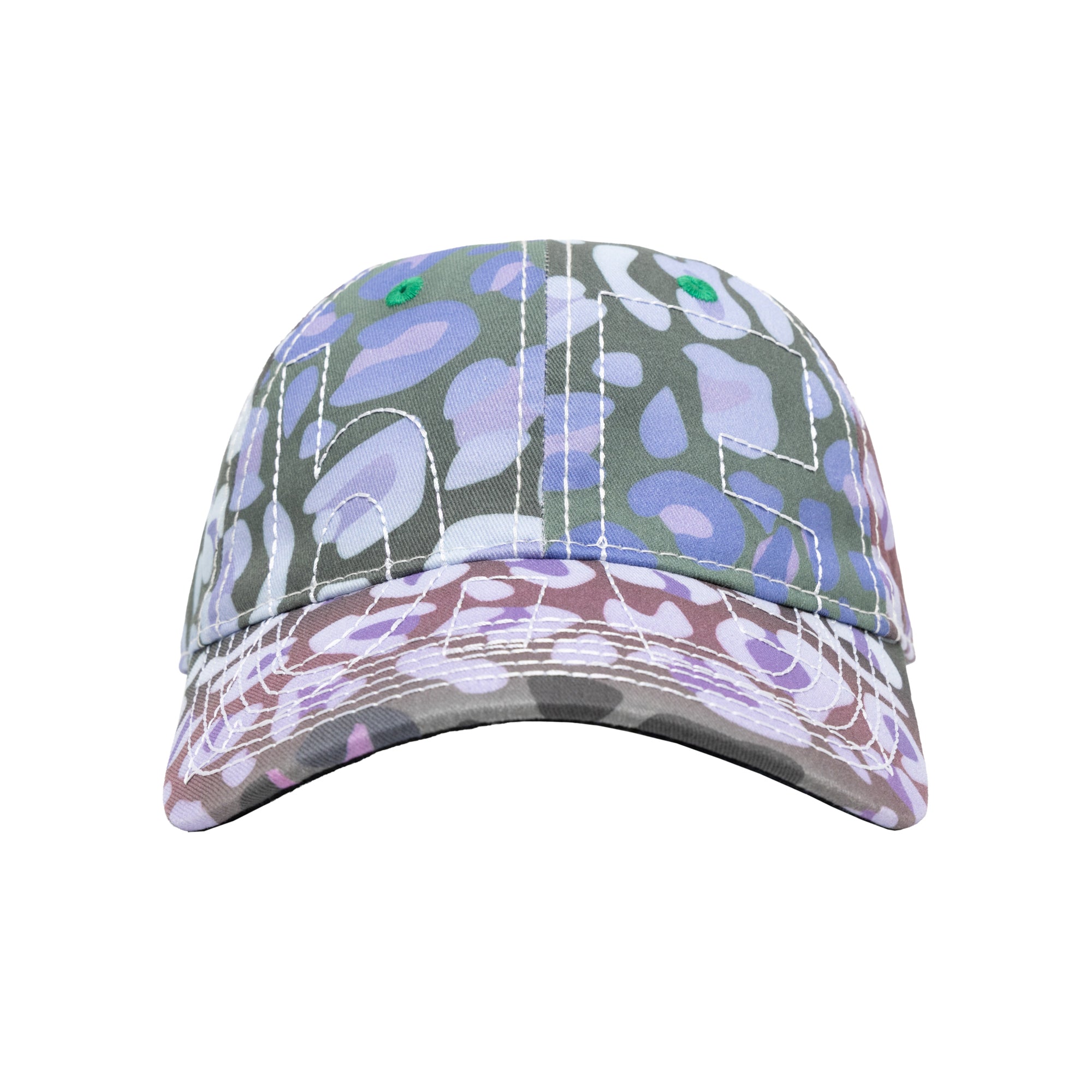 b.Eautiful Vapor 6 Panel Hat | Multi Leopard/White