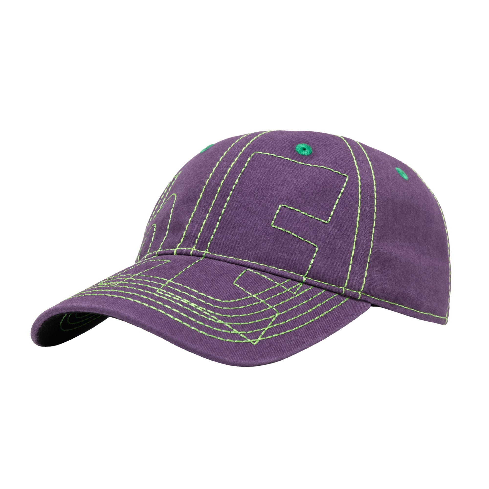 Vapor 6 Panel Hat | Washed Purple/Lime