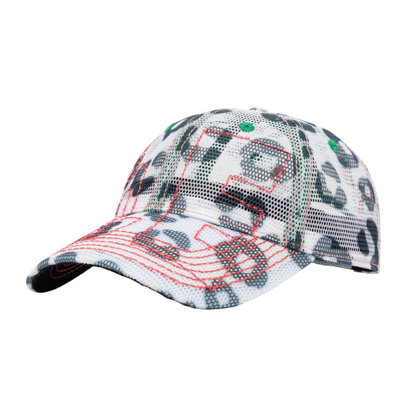 帽子 b.Eautiful Vapor 6 Panel Hat mesh cap 3 b.Eautiful Vapor 6 Panel Hat | White Leopard Mesh/Hot Pi