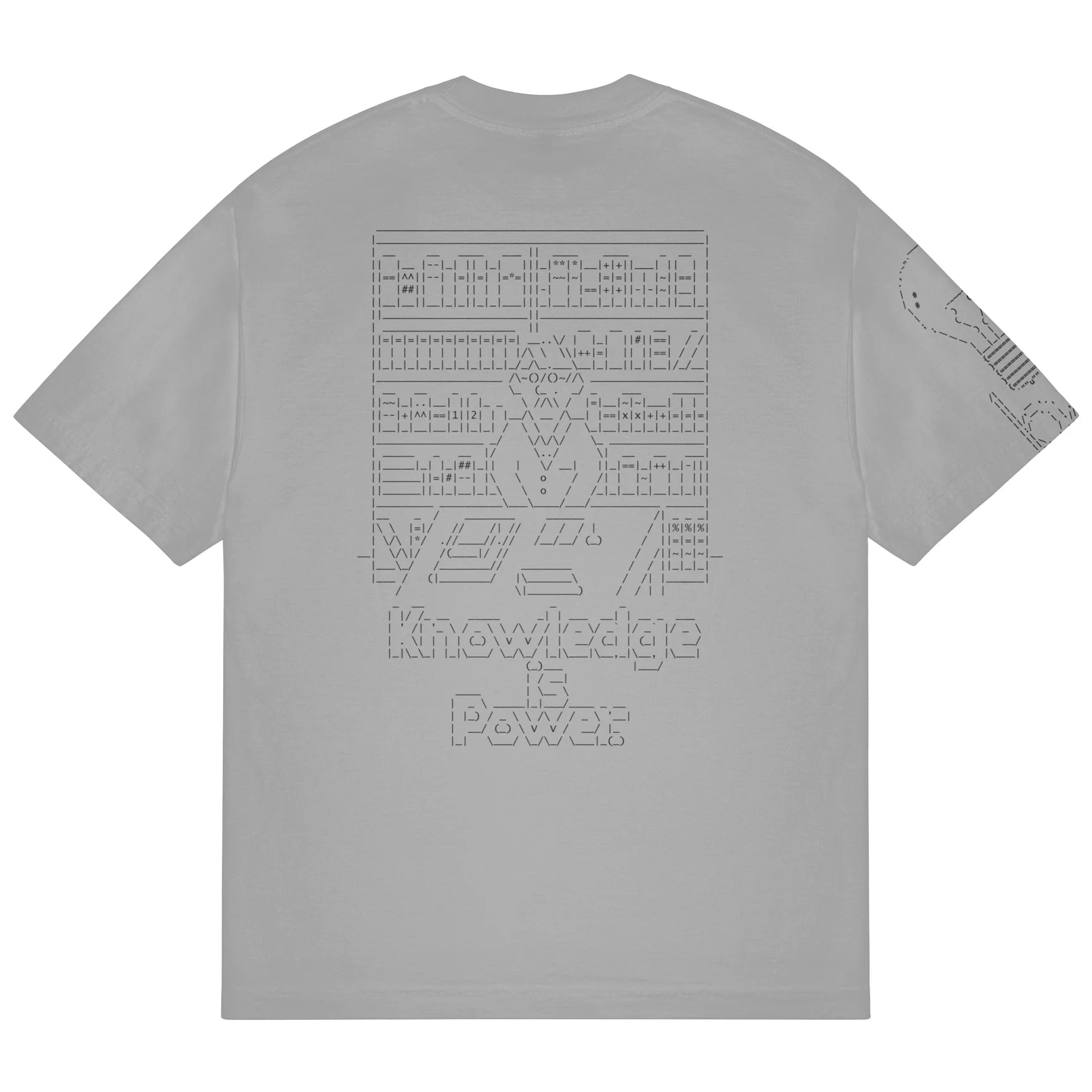 Writing T-Shirt (Dark Silver)