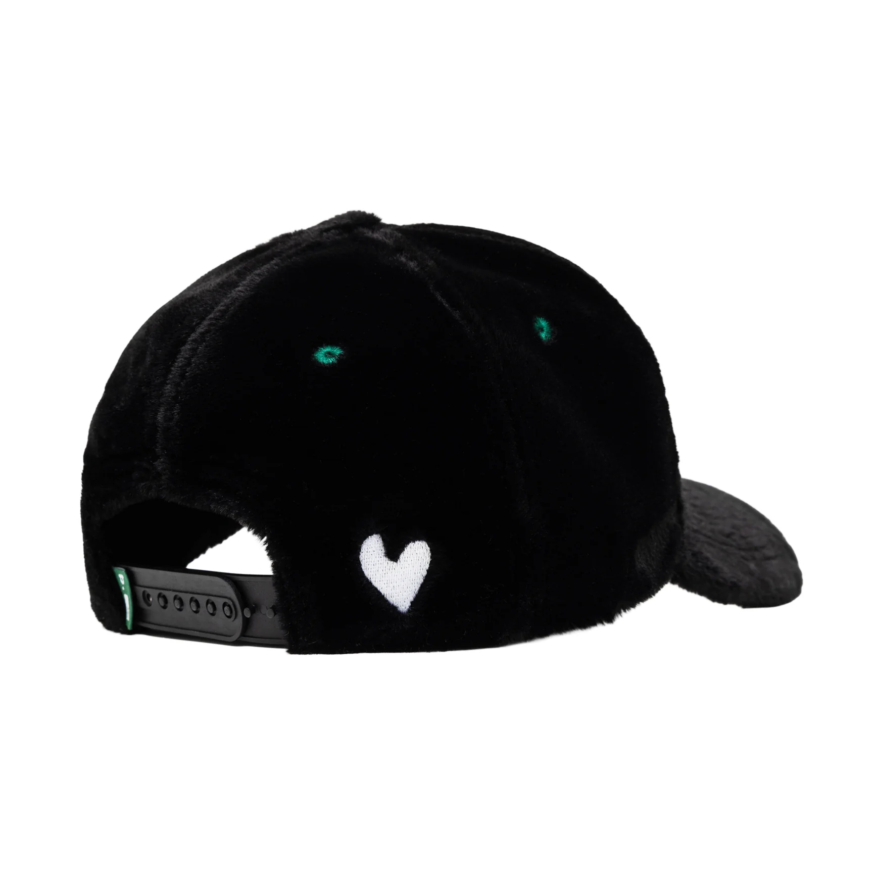 b.E Hat (Black Plush / White)