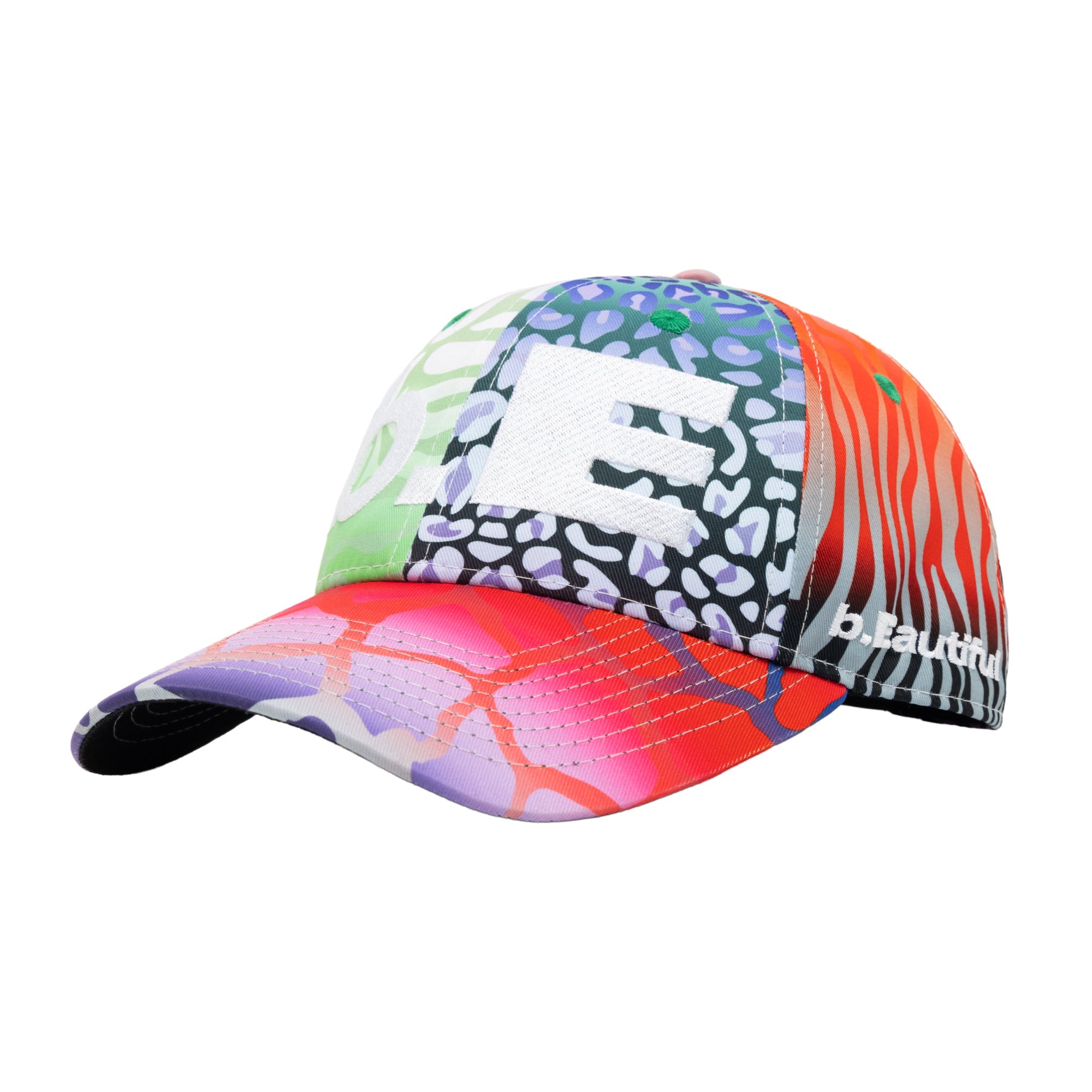 b.Eautiful B.e Hat | Multi Zebra Mesh/Highligh