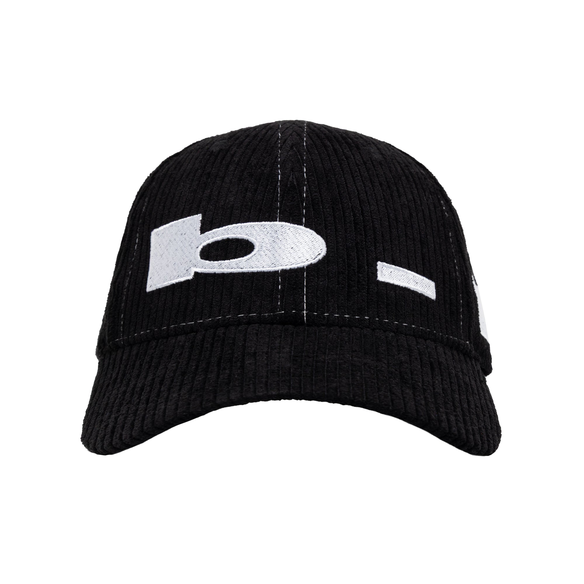 b.Eautiful B.e Low Hat | Black Corduroy/White