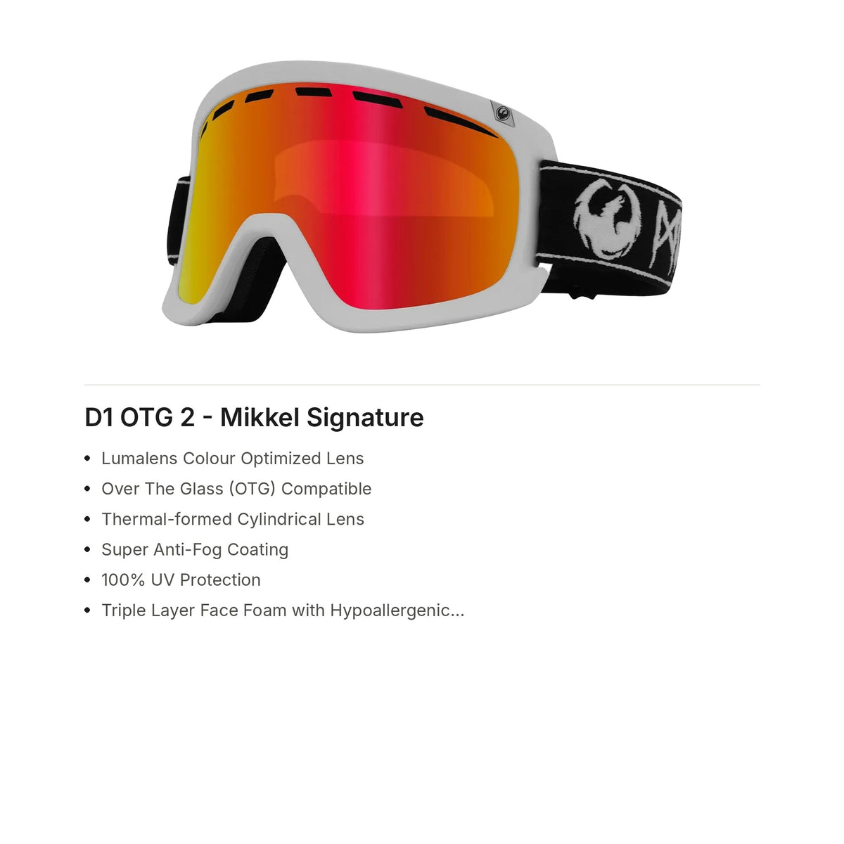 D1 OTG 2 - Mikkel Signature with Bonus Lens – Mikkel Signature (features)