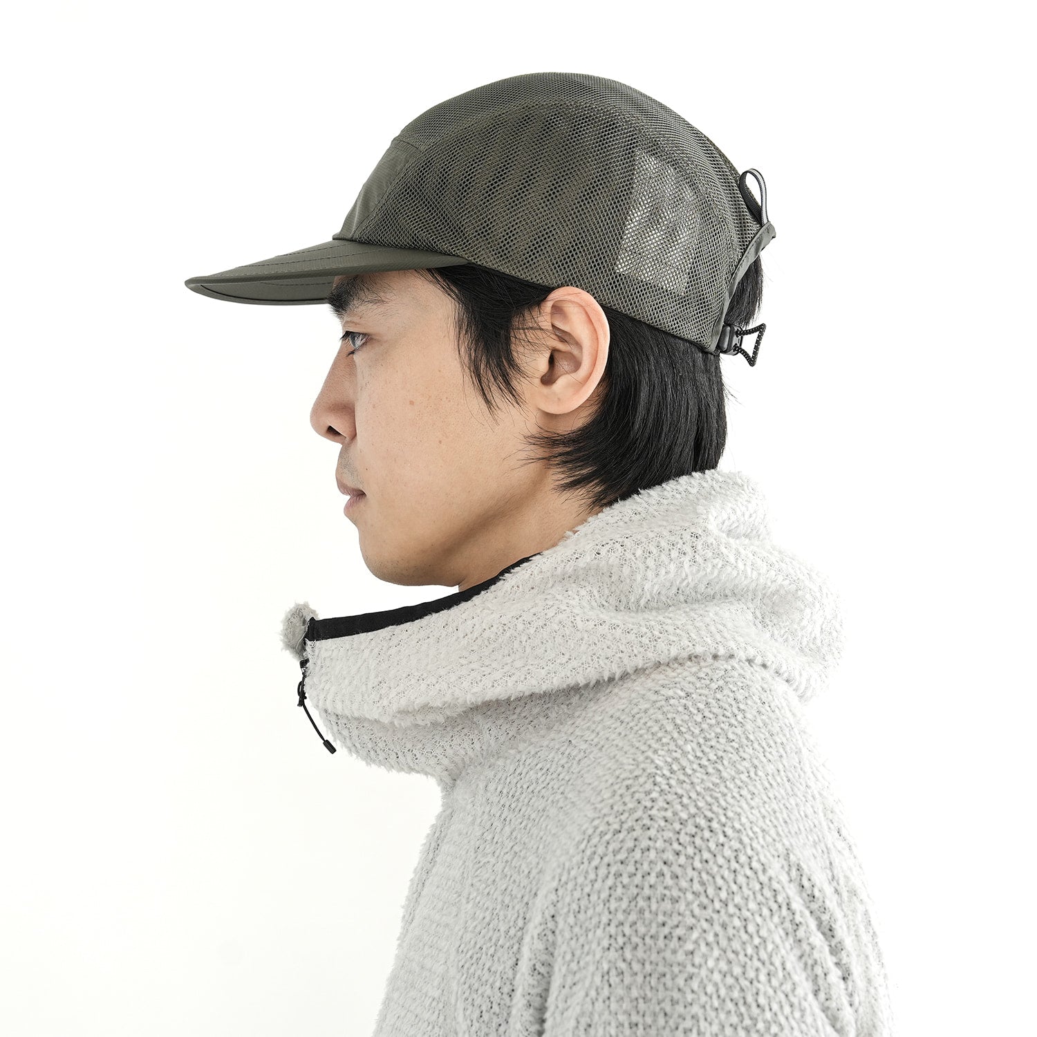 Double Mesh Feather Cap | Khaki
