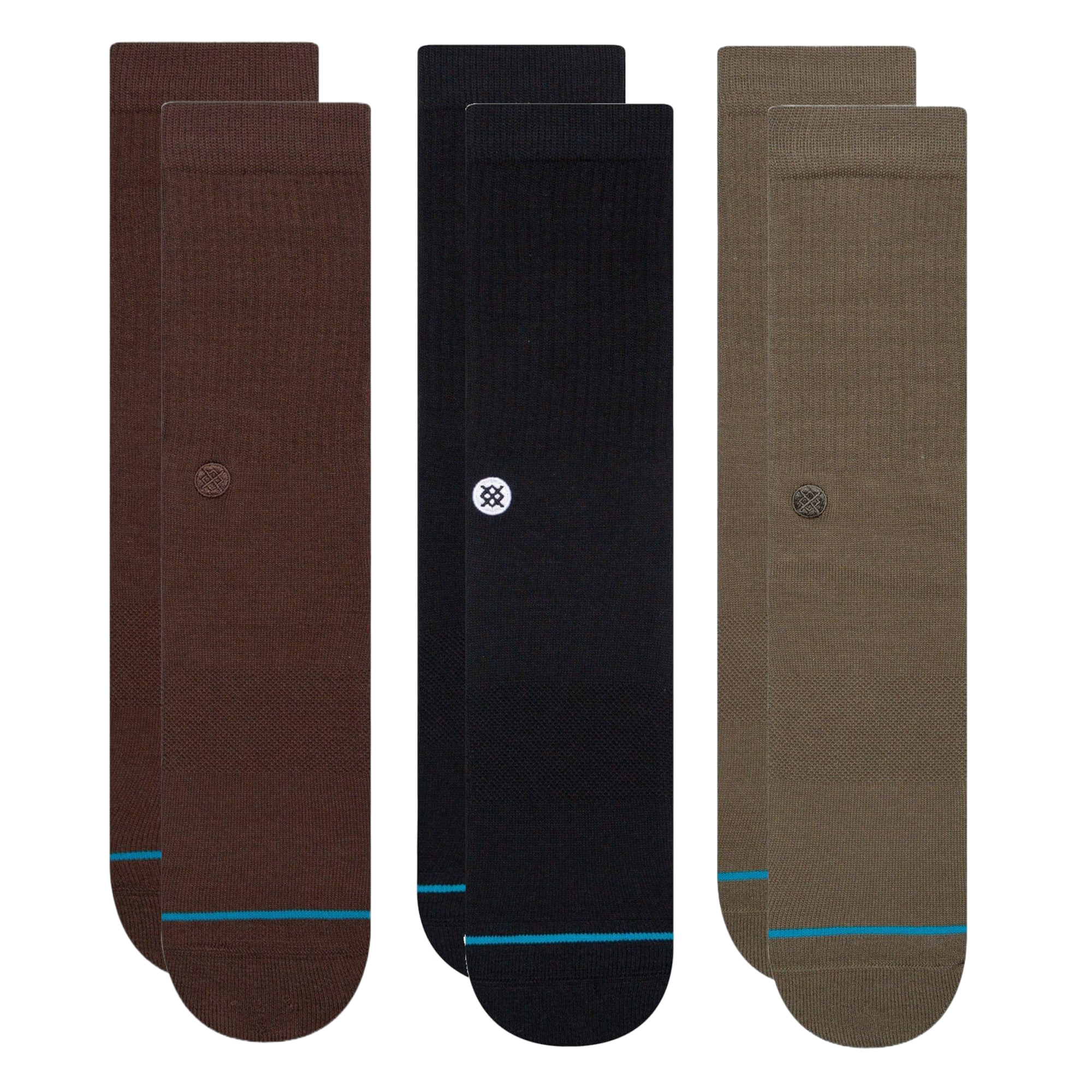 Icon Crew Socks 3 Pack