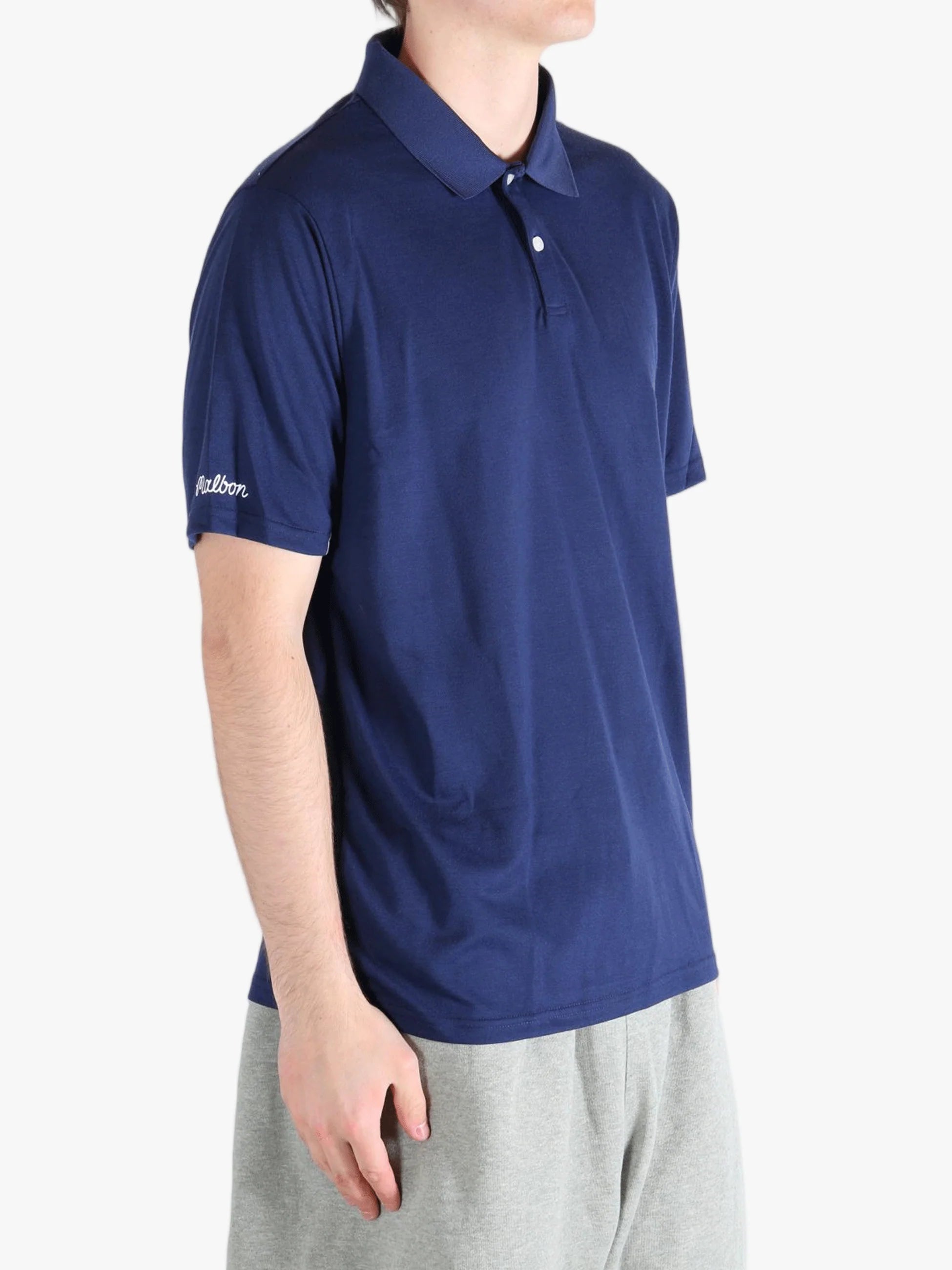 Evergreen Paneled Performance Pique | Navy/White
